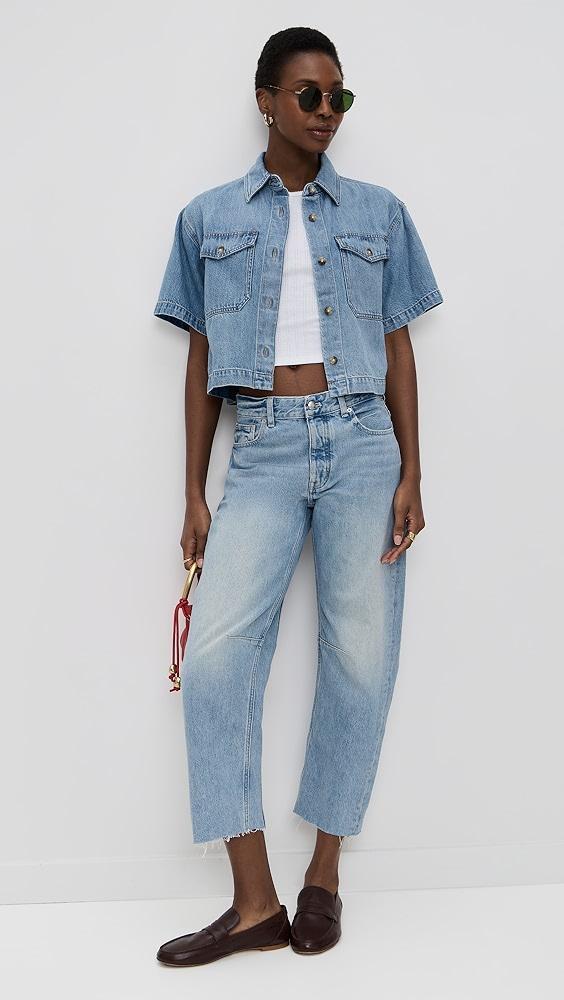 Madewell Boxy Crop Button Up Shirt | Shopbop Product Image