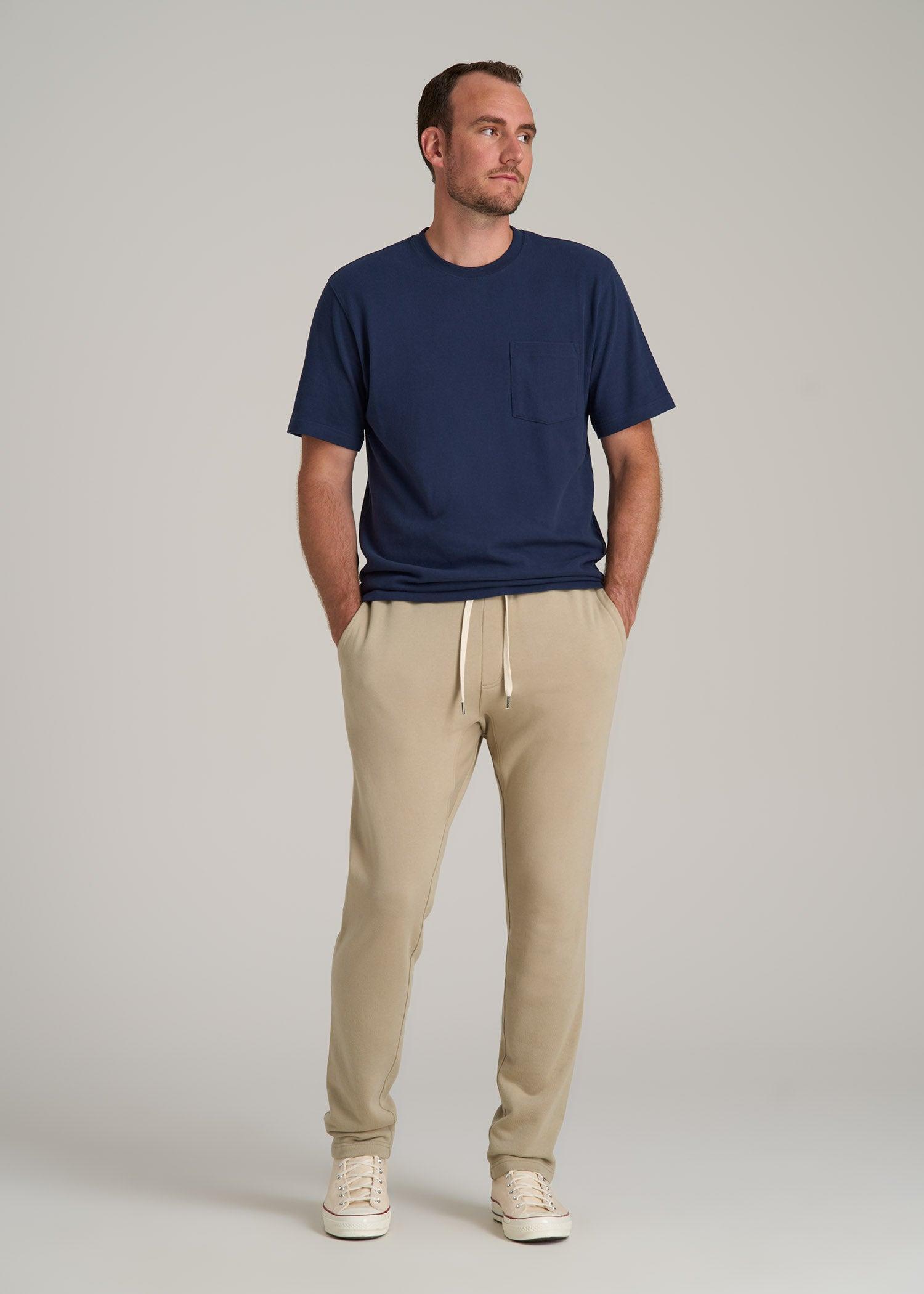 LJ&S Brushed Terrycloth Sweatpants for Tall Men in Vintage Buck Male Product Image