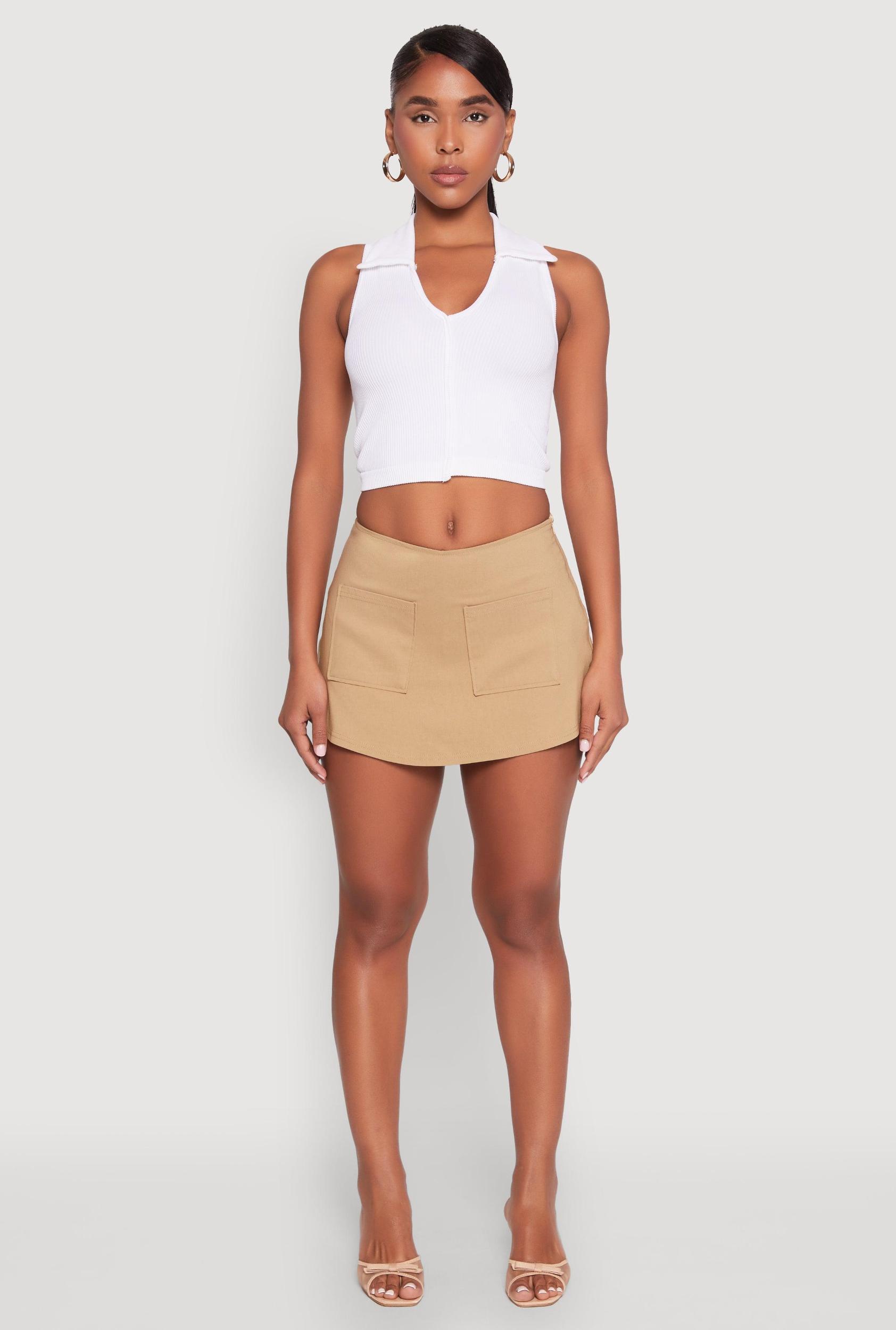 Womens Front Pocket Mini Skort Product Image