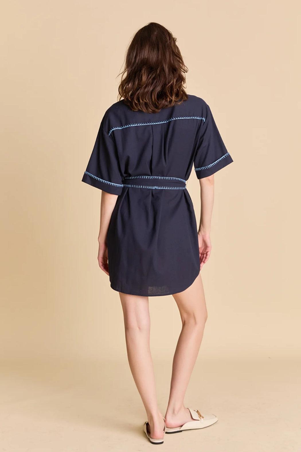 Stitch Det Tie Waist Dress Product Image