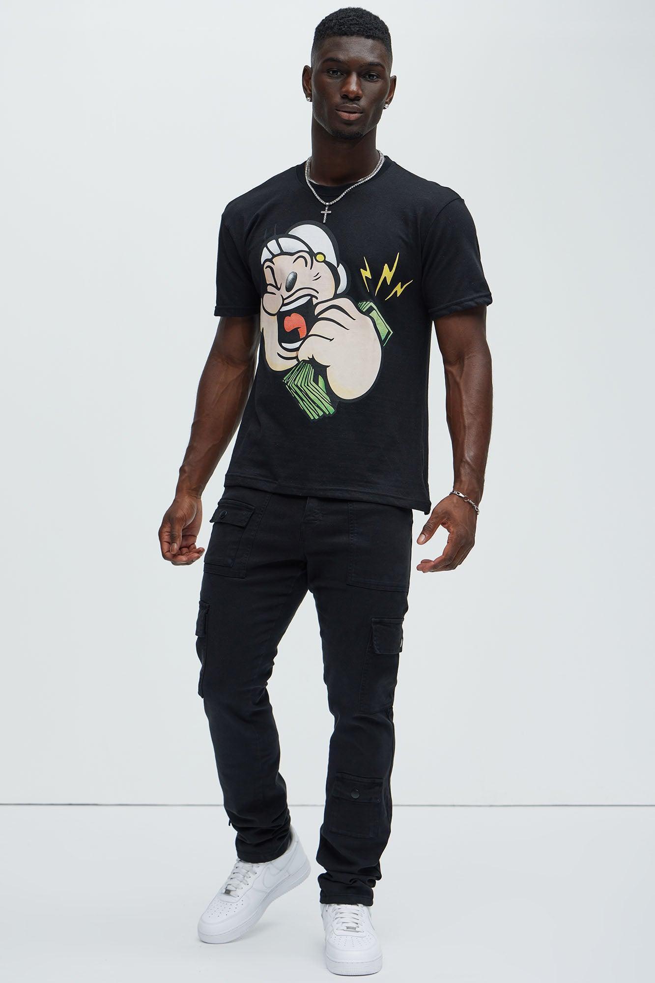 Popeye Money Talk Short Sleeve Tee - Black Product Image