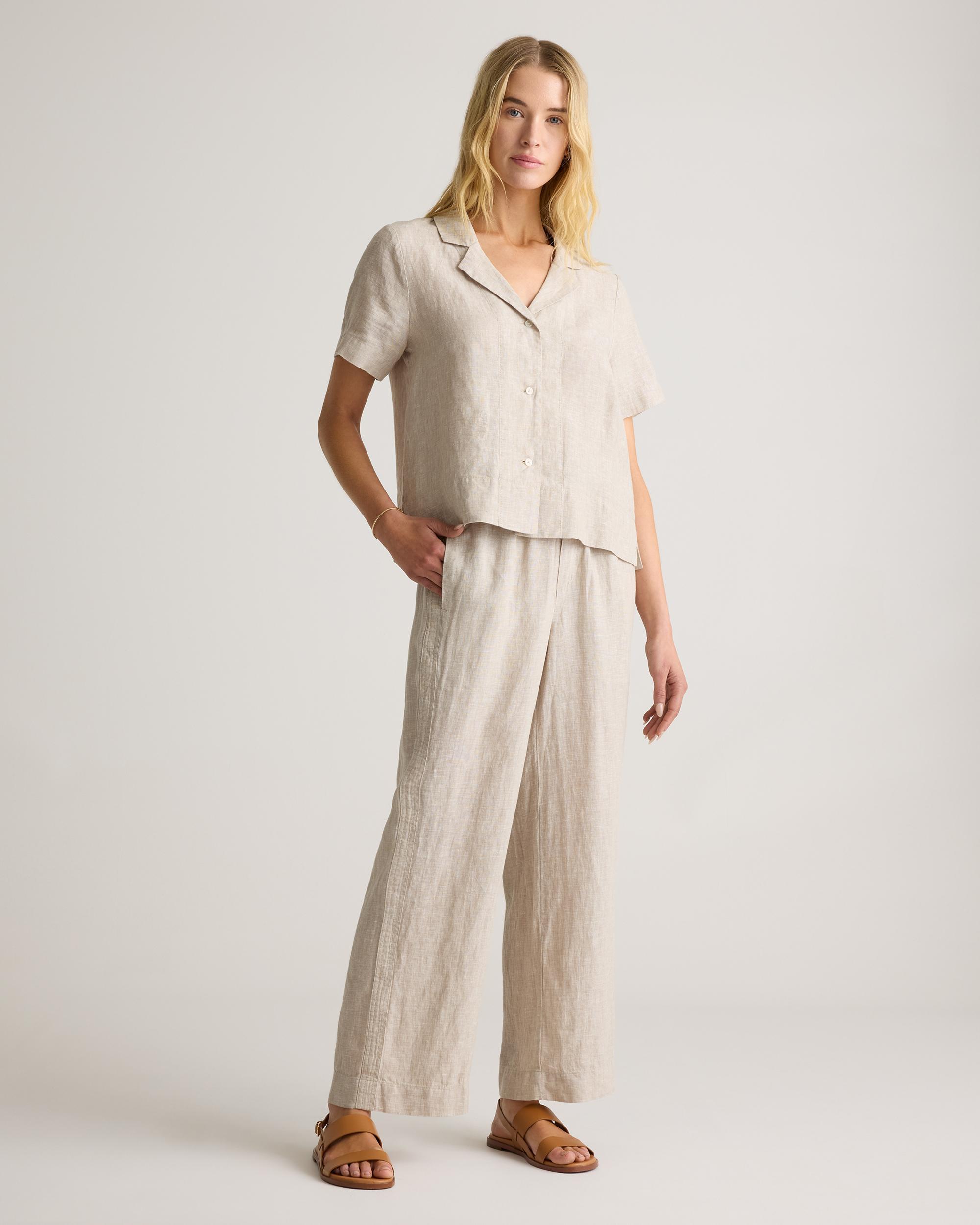 Quince | Women's 100% European Linen Wide Leg Pants Size XS Product Image