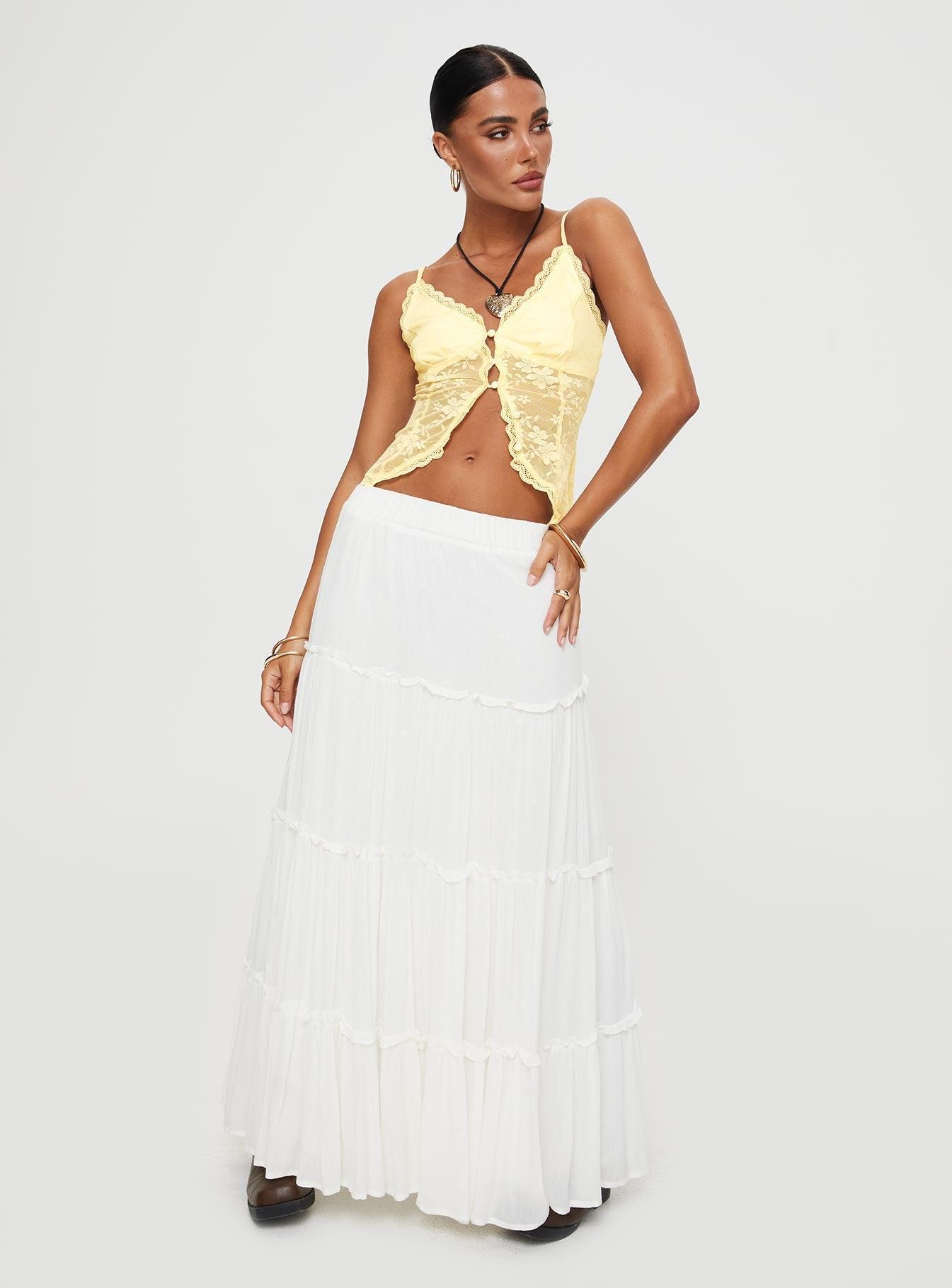 Juliana Top Light Yellow Lace Product Image