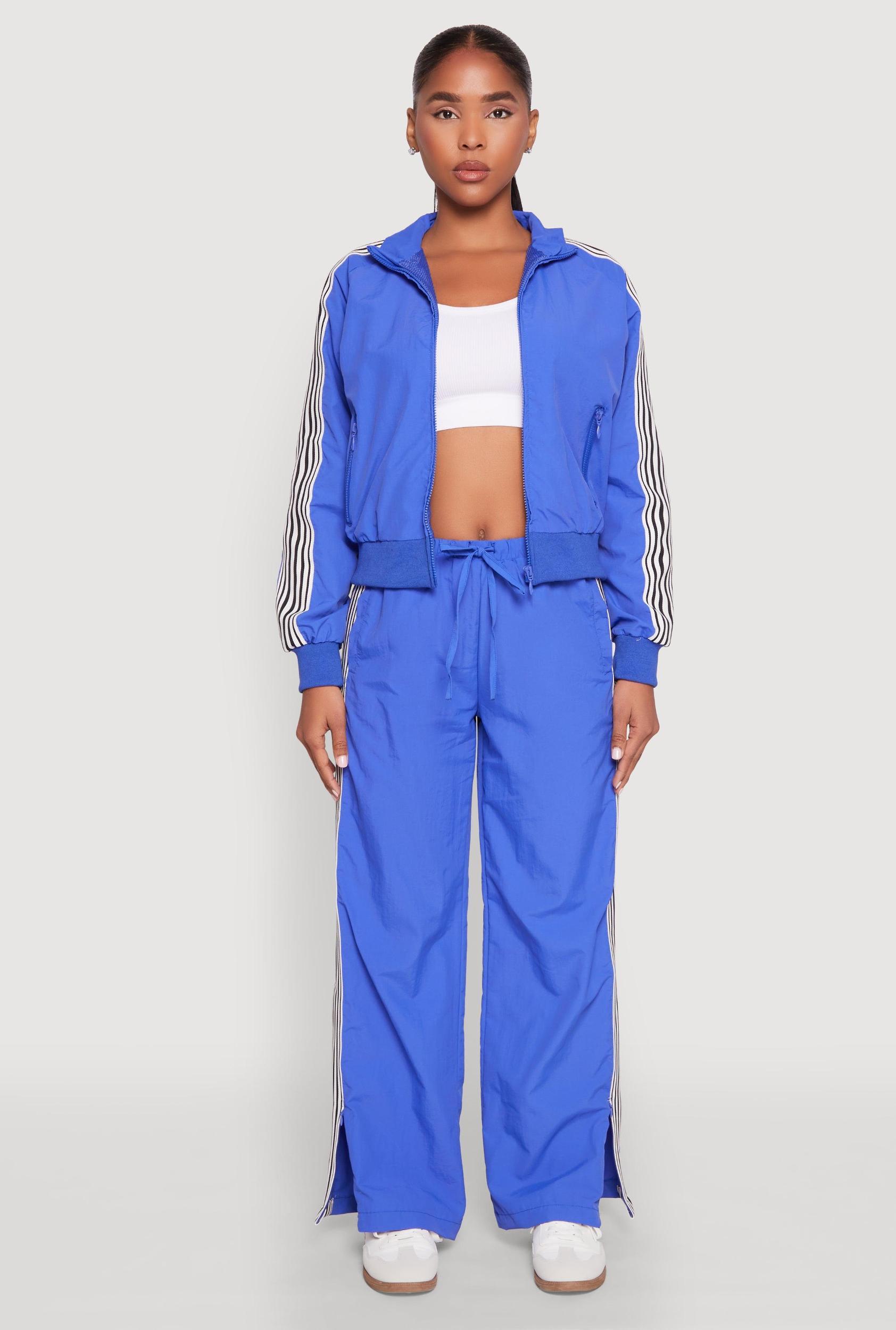 Womens Contrast Trim Mock Neck Track Jacket Product Image