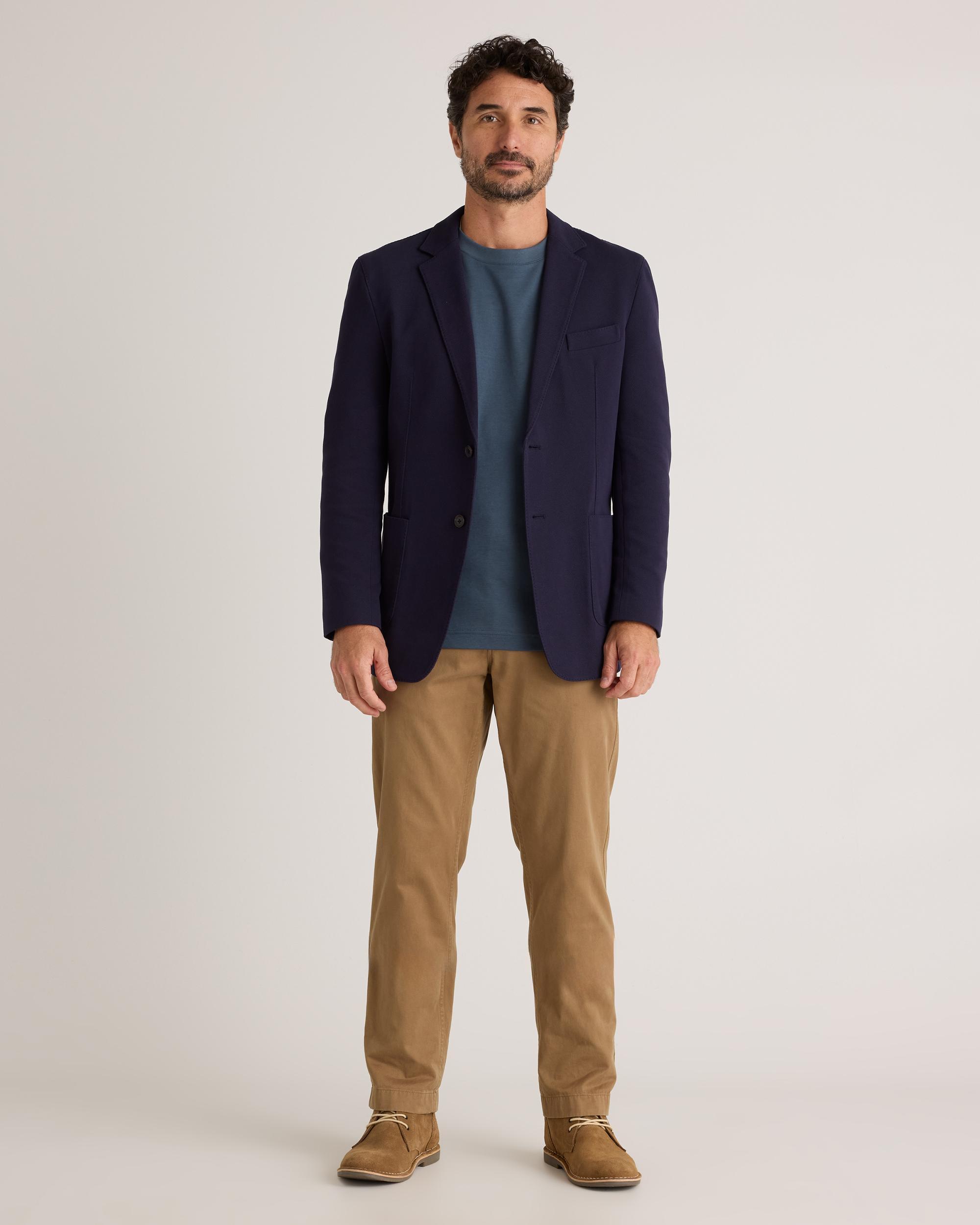 Quince | Men's Cotton Pique Knit Blazer Organic Cotton Product Image