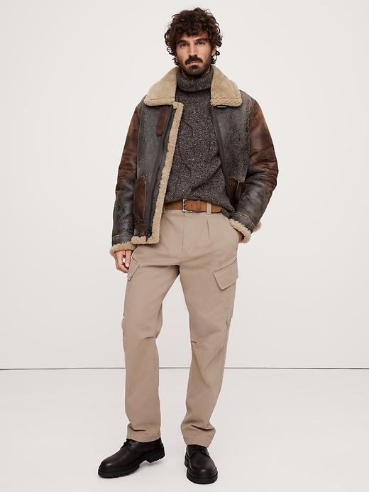 Merino-Cashmere Cable-Knit Turtleneck Sweater Product Image