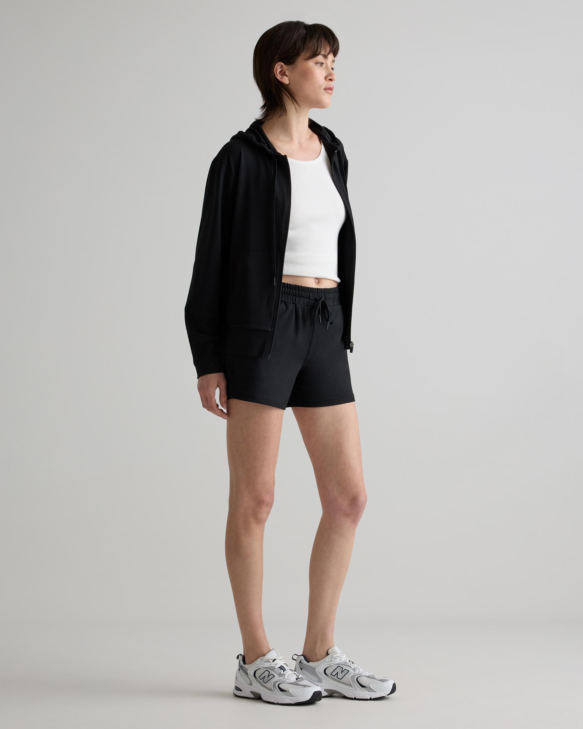 Quince | Women's Super Soft Performance Full Zip Hoodie Flowknit Activewear, Size XS, Recycled Polyester Product Image