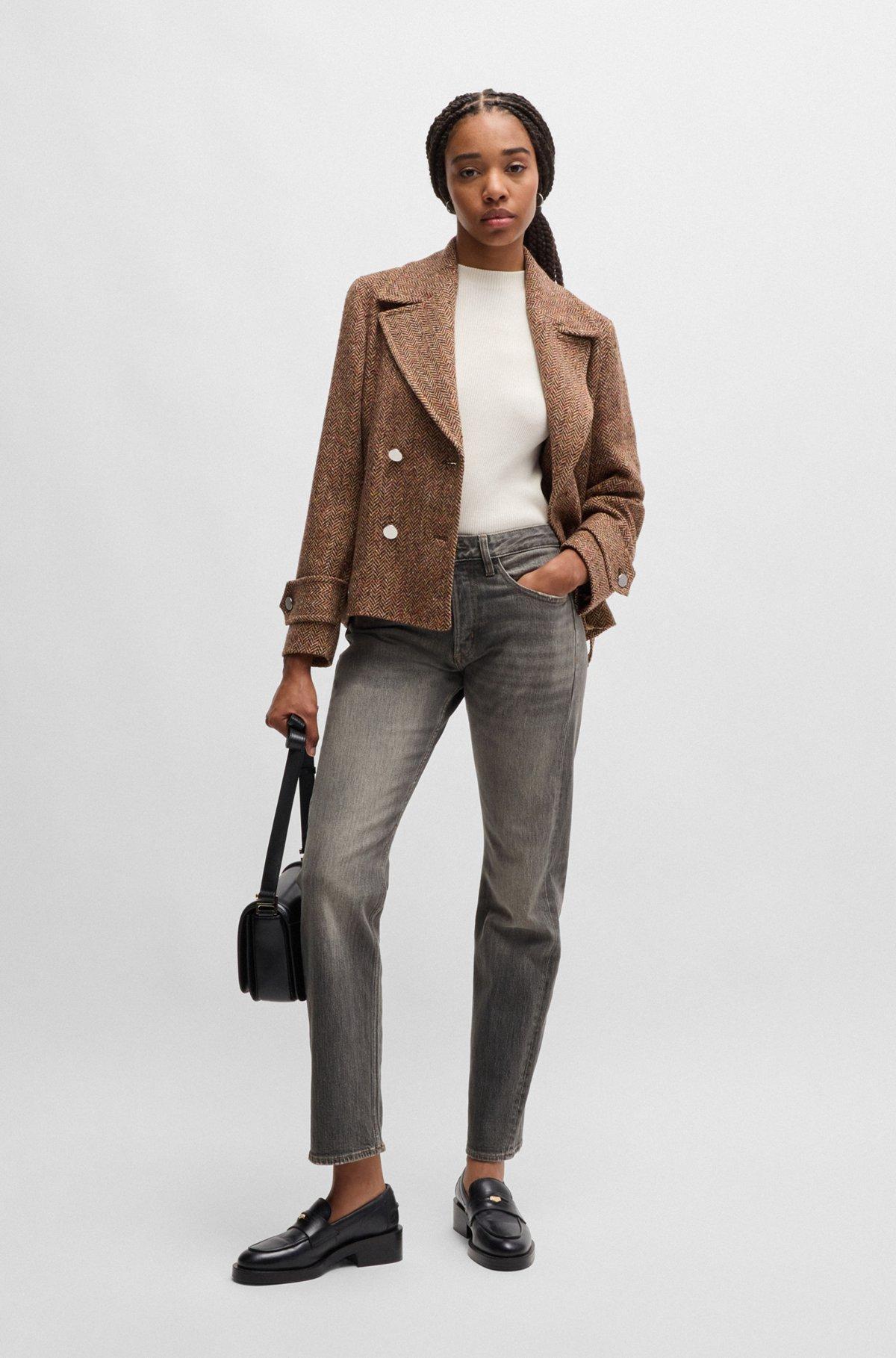 Gray jeans in stretch denim Product Image