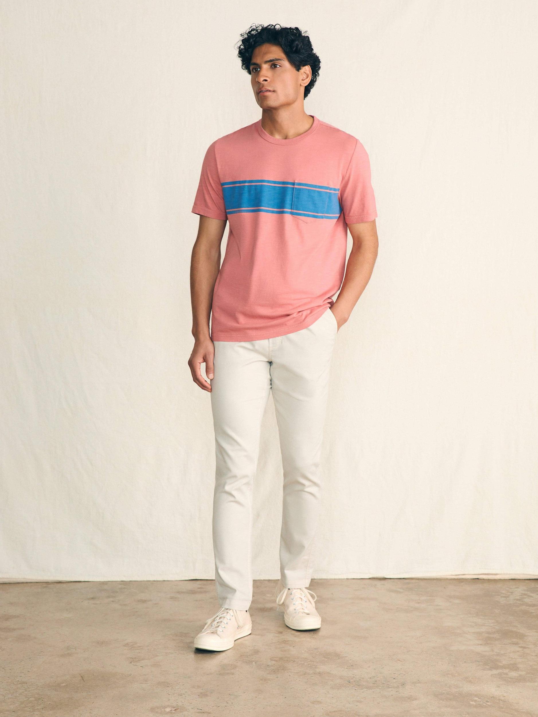 Surf Stripe Sunwashed Pocket Tee - Faded Flag Male Product Image