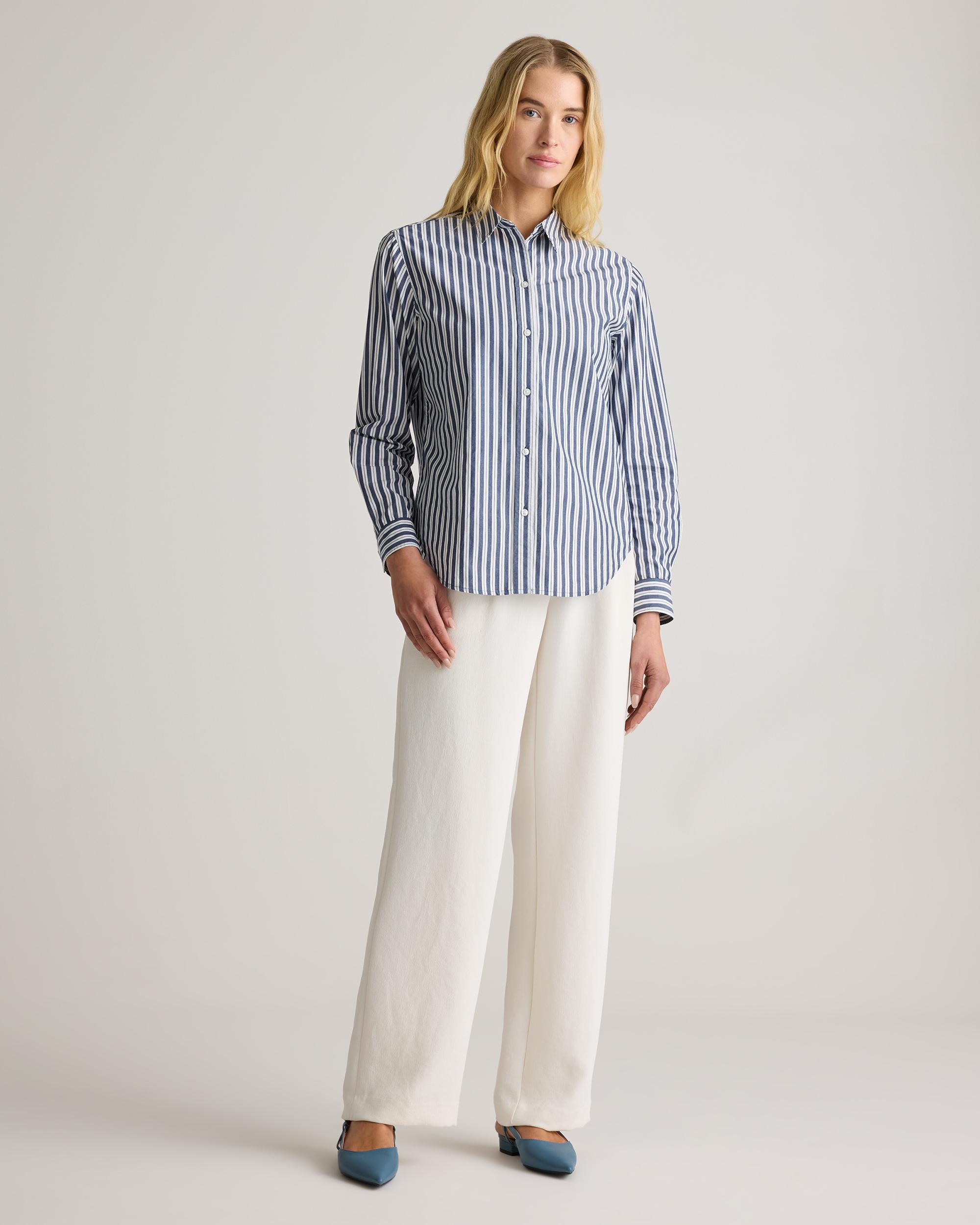 Quince | Women's Poplin Long Sleeve Shirt Organic Cotton Product Image