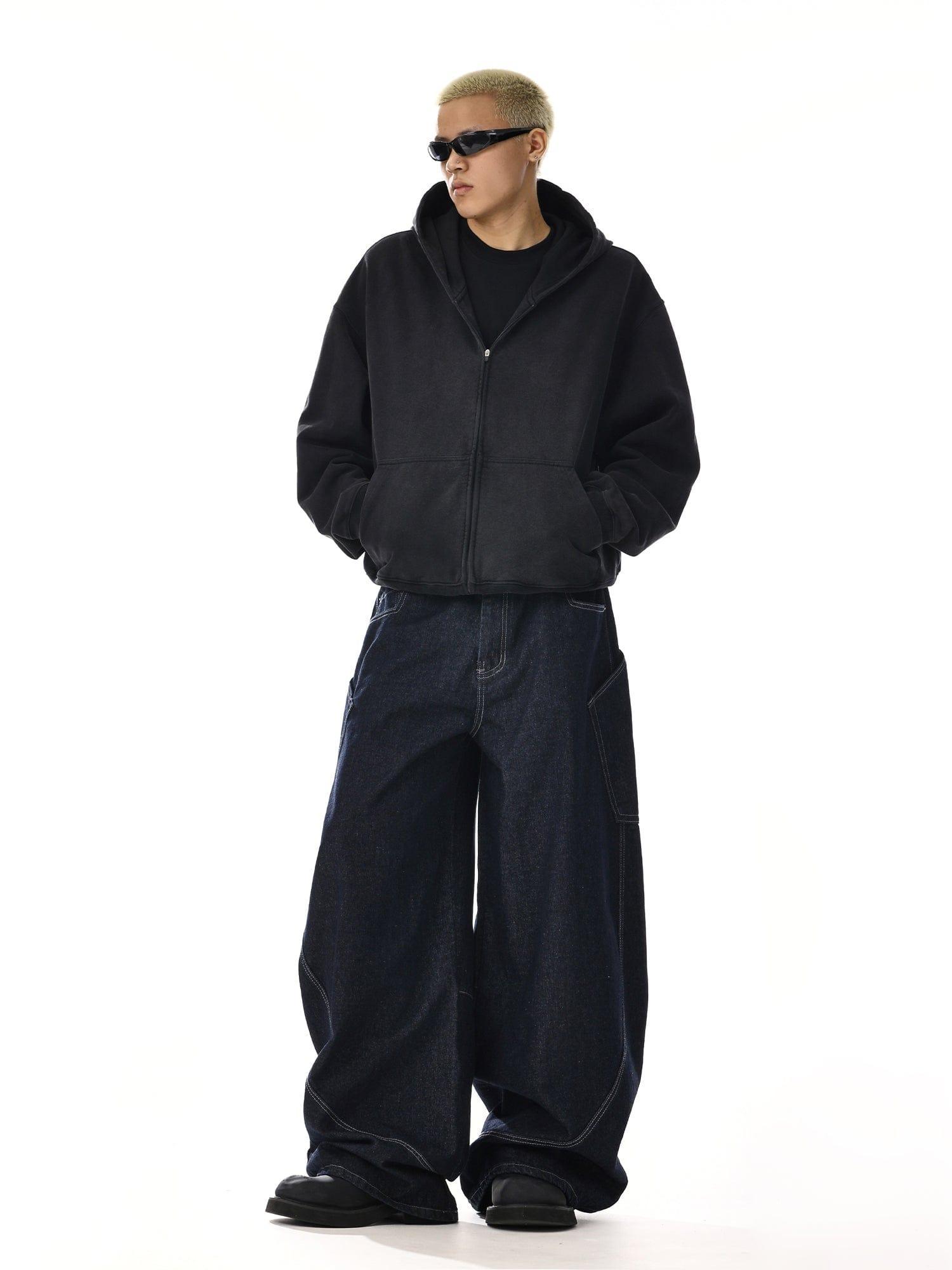 RT No. 12542 NAVY BLUE WORKWEAR BAGGY JEANS Product Image