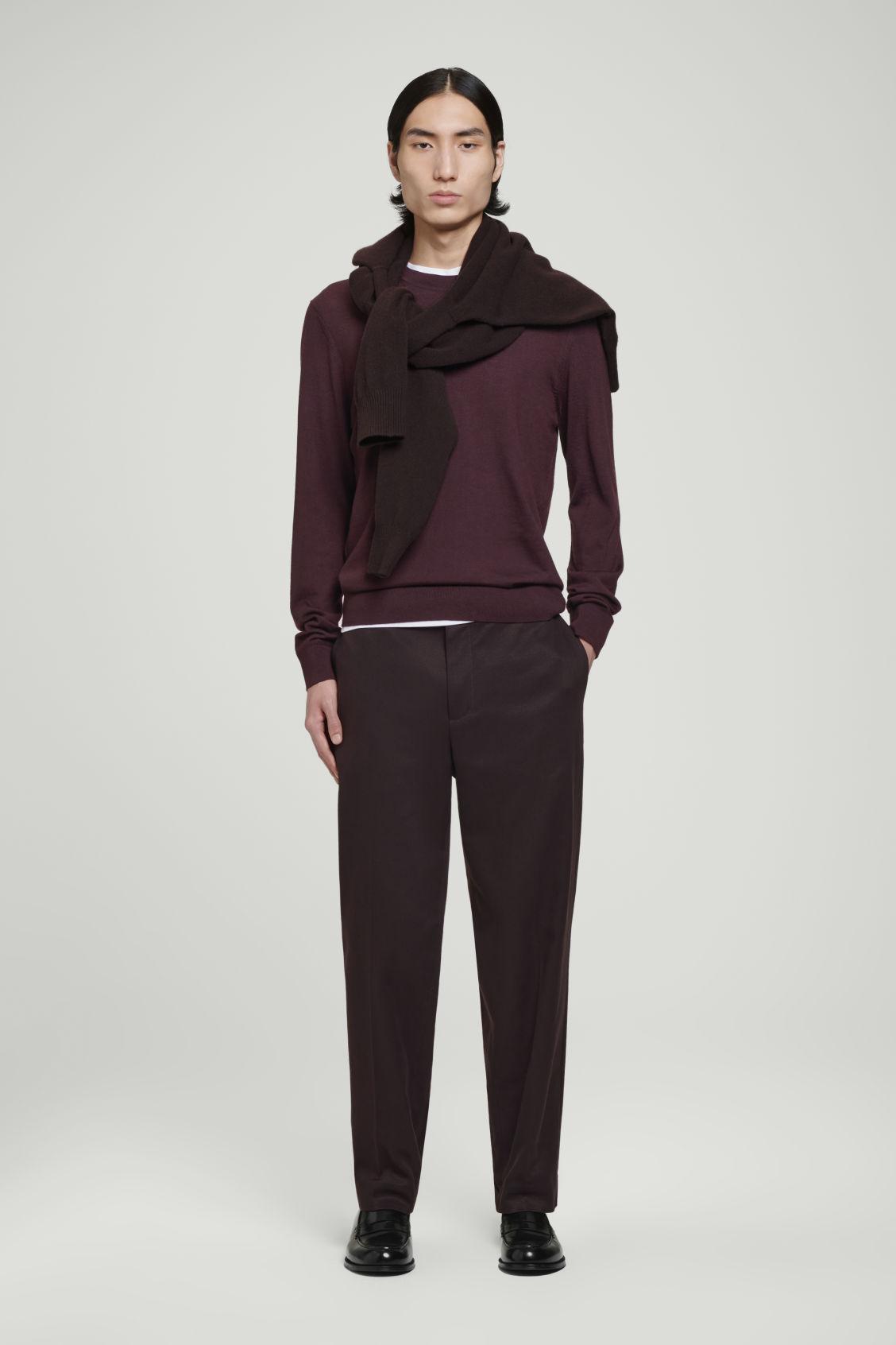 SLIM MERINO WOOL CREW-NECK SWEATER Product Image
