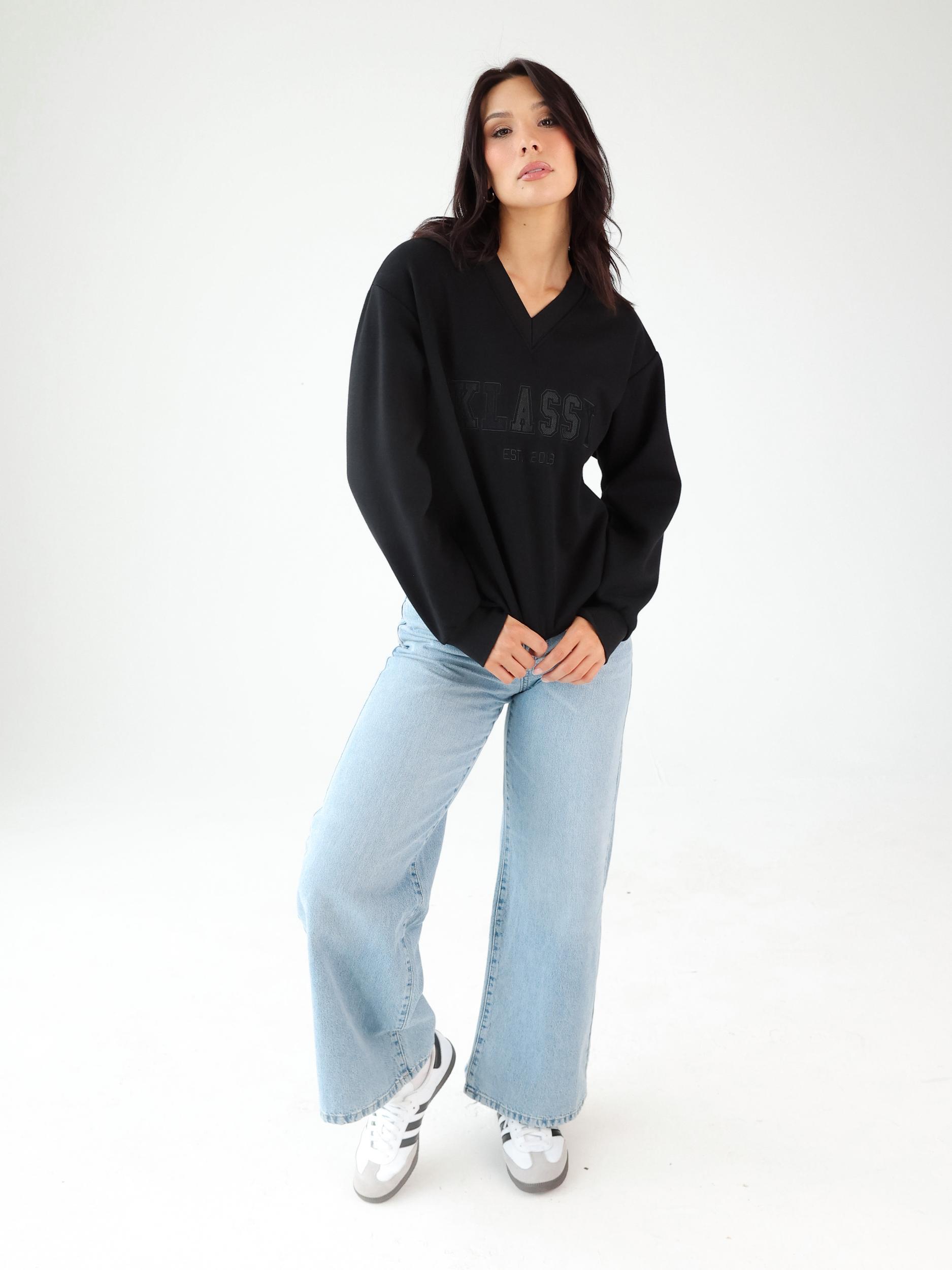 Klassy Varsity Sweater Product Image
