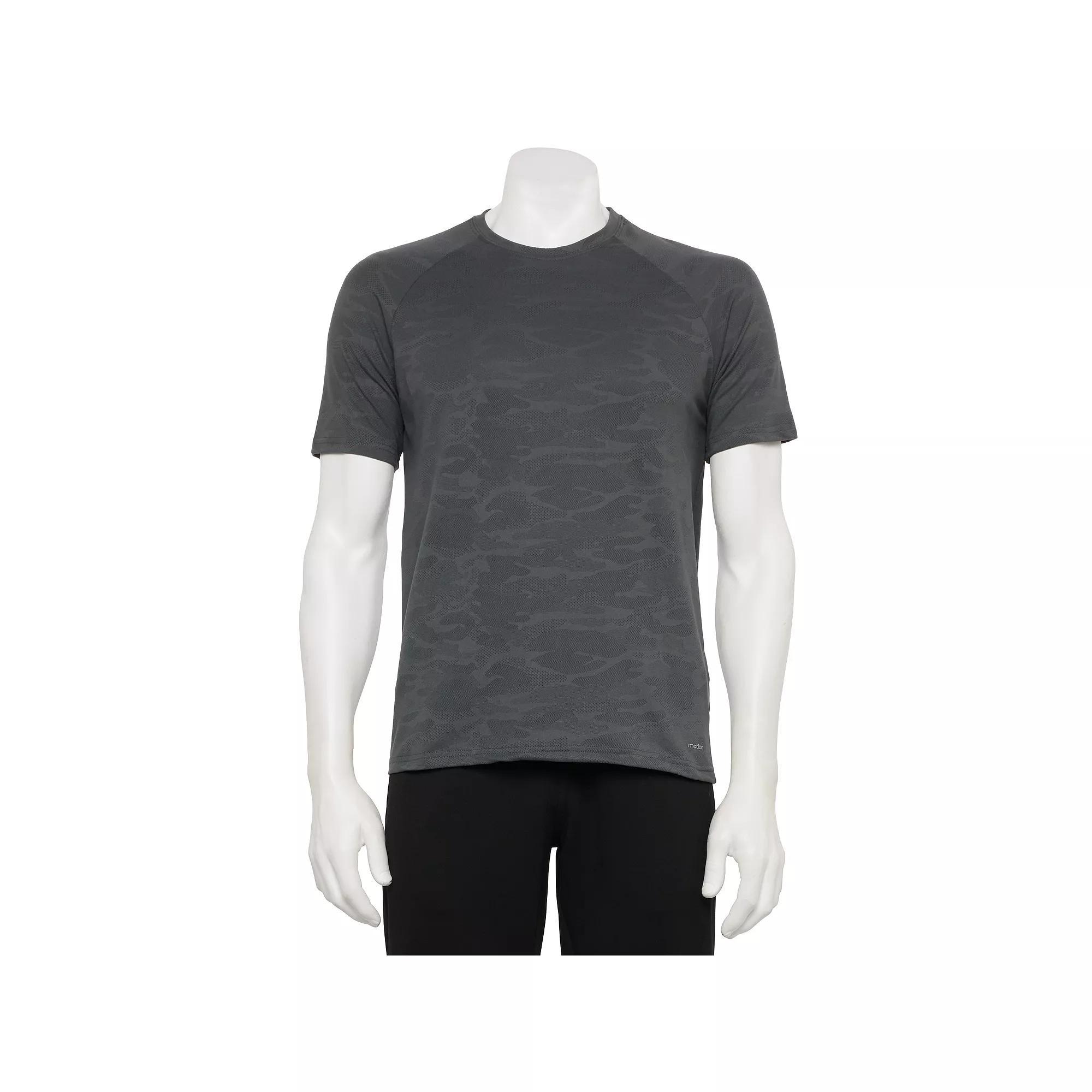 Men's Motion Short Sleeve Camo Active Tee, Size: Large, Grey Product Image
