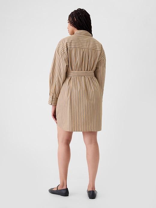 Organic Cotton Striped Mini Shirtdress Product Image