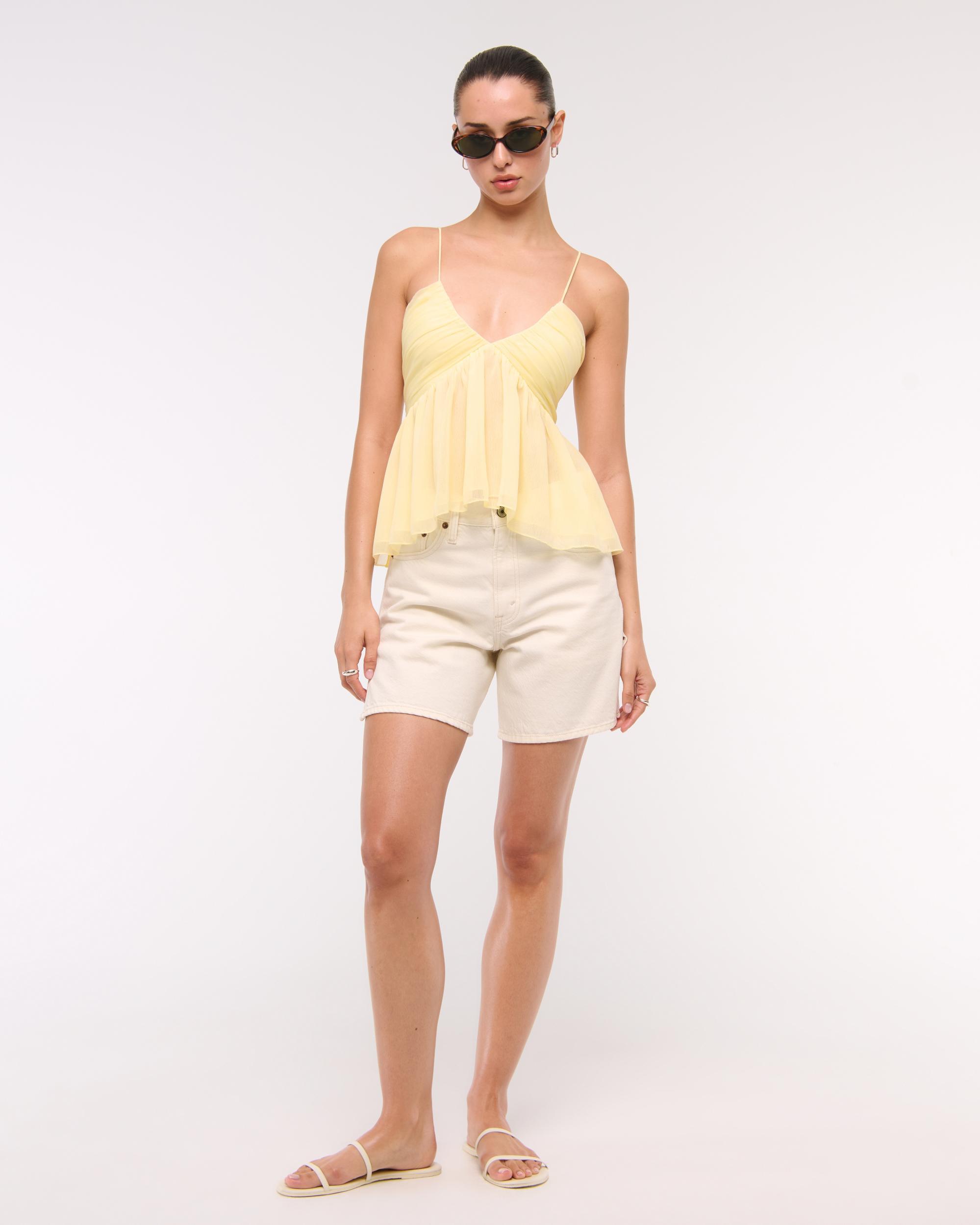 V-Neck Ruched Cami Product Image