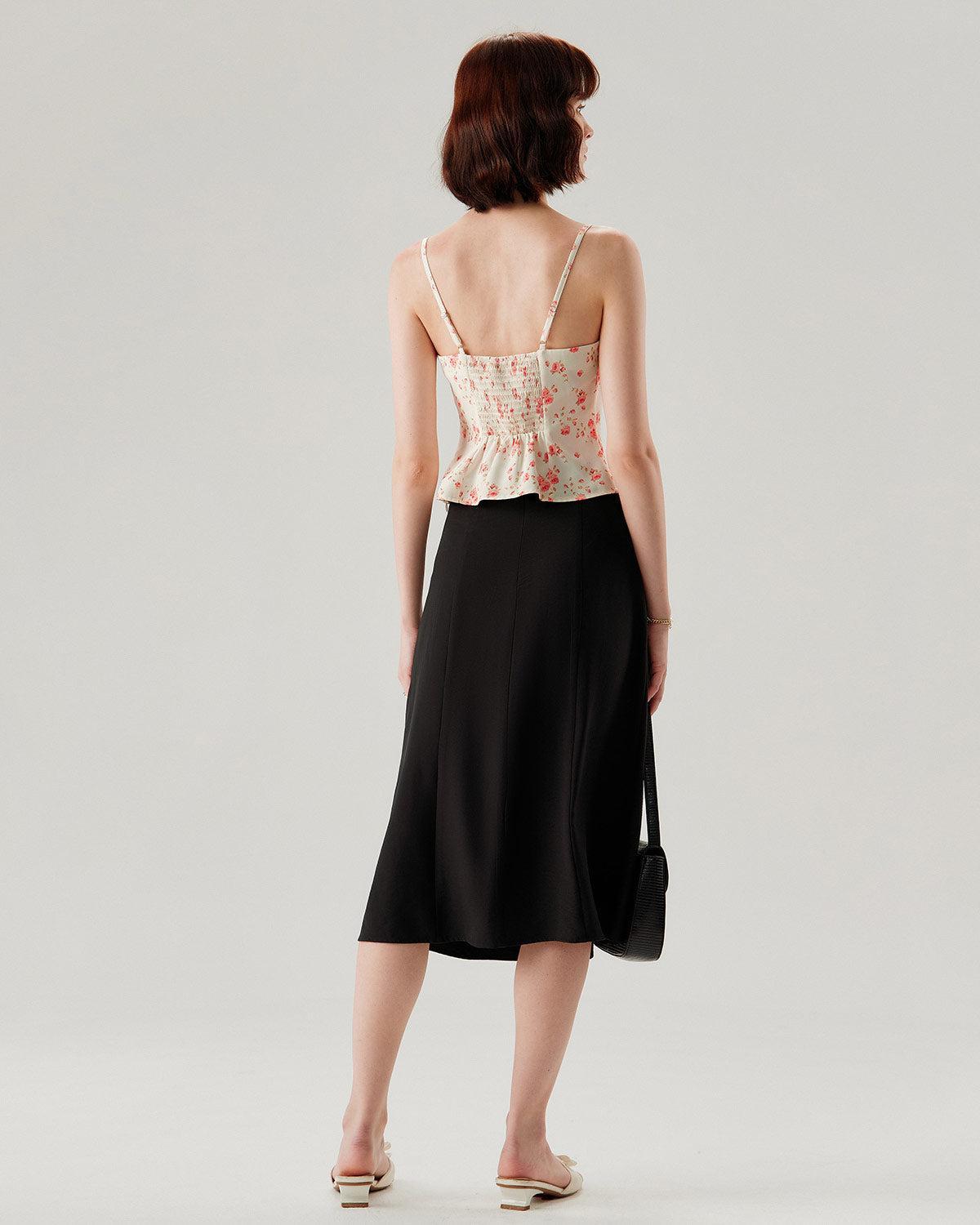 Pink Floral Cropped Cami Top Product Image