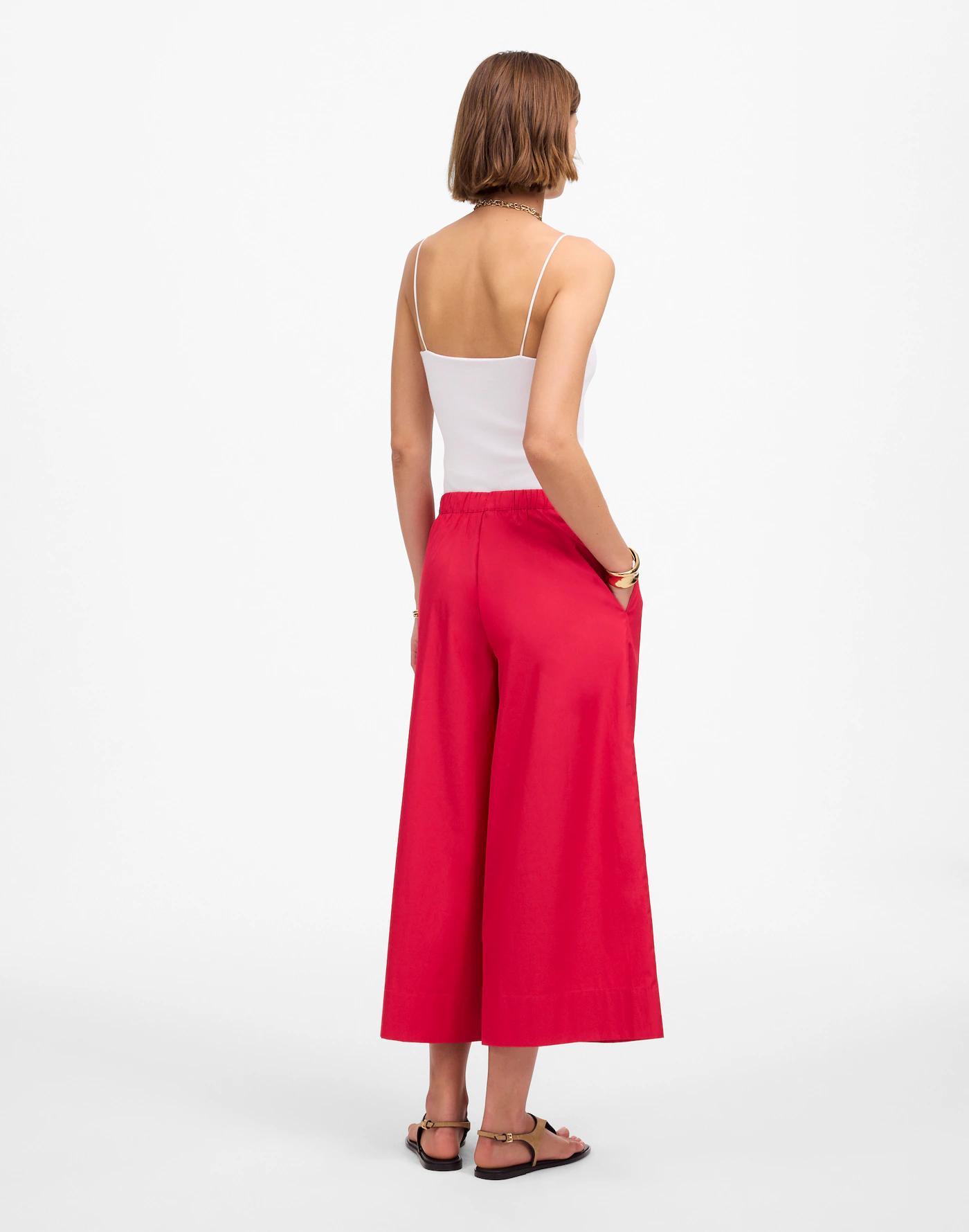 Pull-On Culottes in Cotton Poplin Product Image