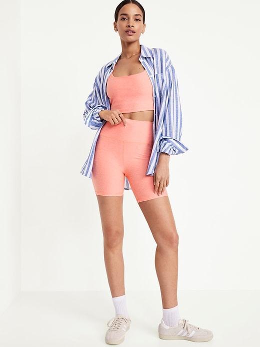 Extra High-Waisted CloudComfy Biker Shorts -- 6-inch inseam Product Image