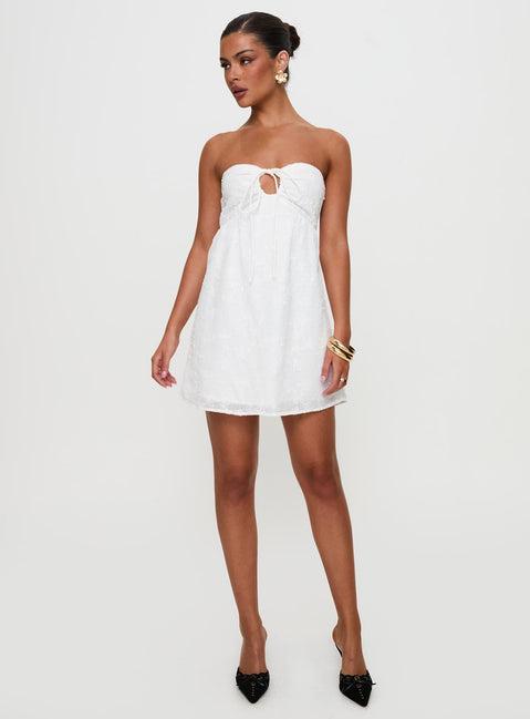 Rosenberg Strapless Mini Dress White Product Image