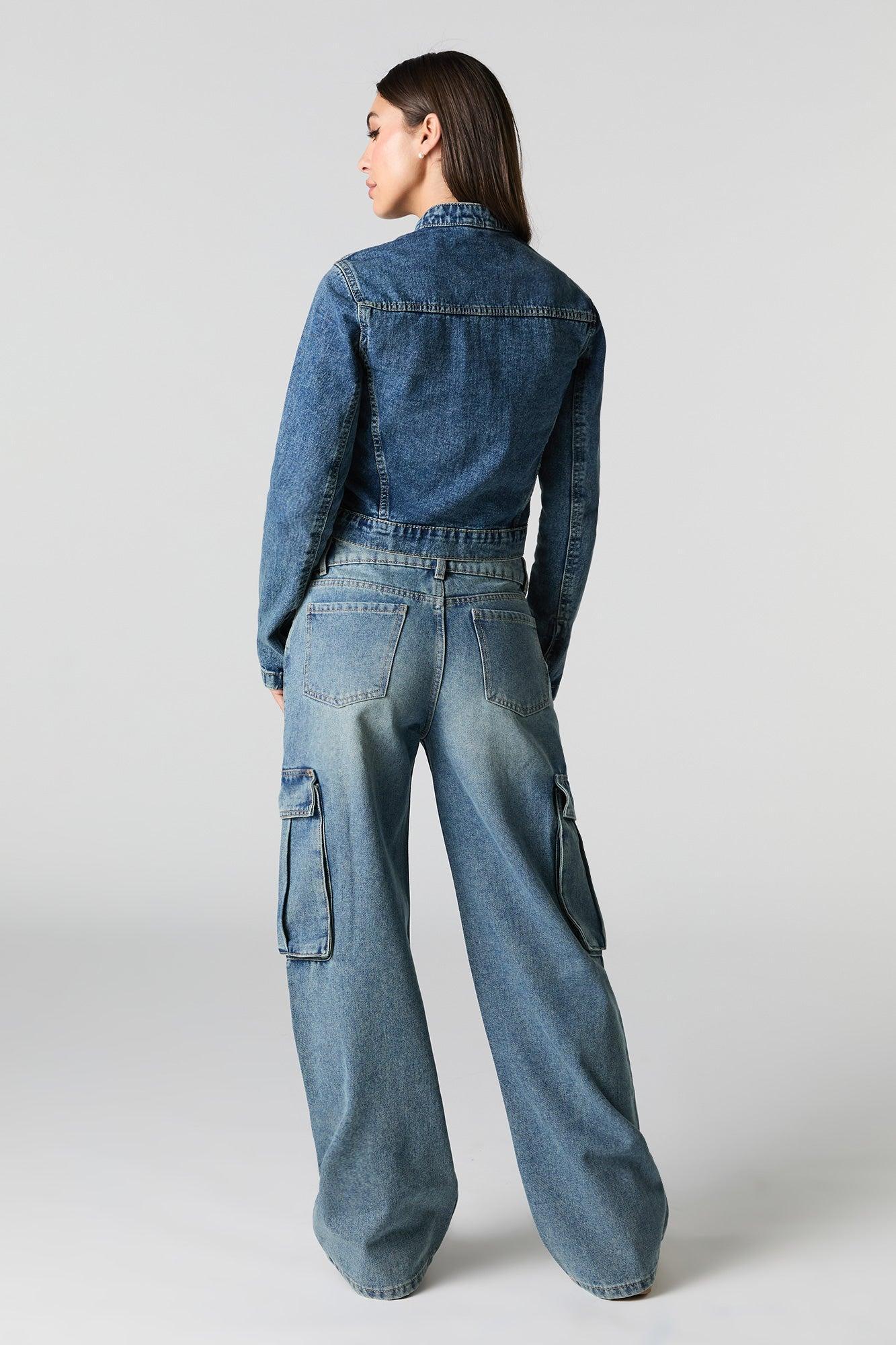 Wide Leg Cargo Jean Female Product Image