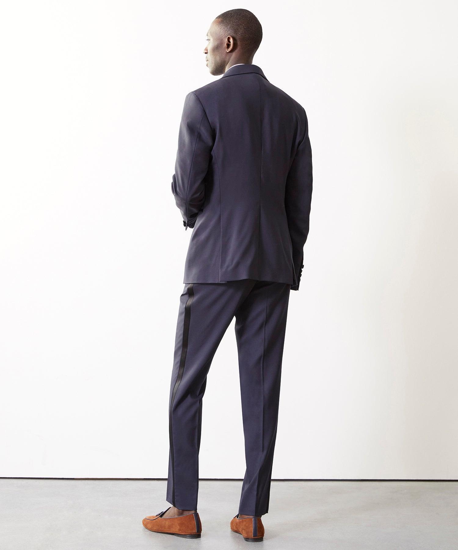 Italian Peak Lapel Tuxedo Jacket in Navy Product Image