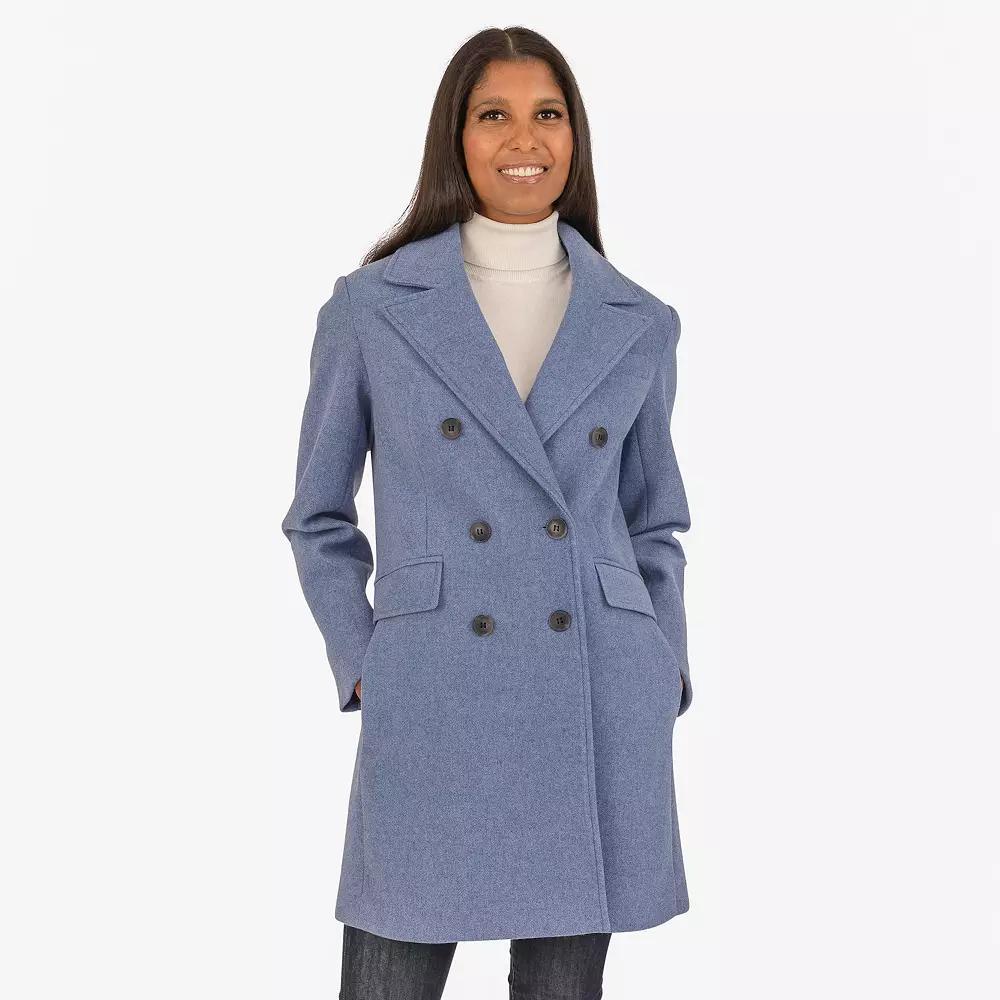 Women's Fleet Street Faux Wool Melange Coat, Size: Small, Light Gray Product Image