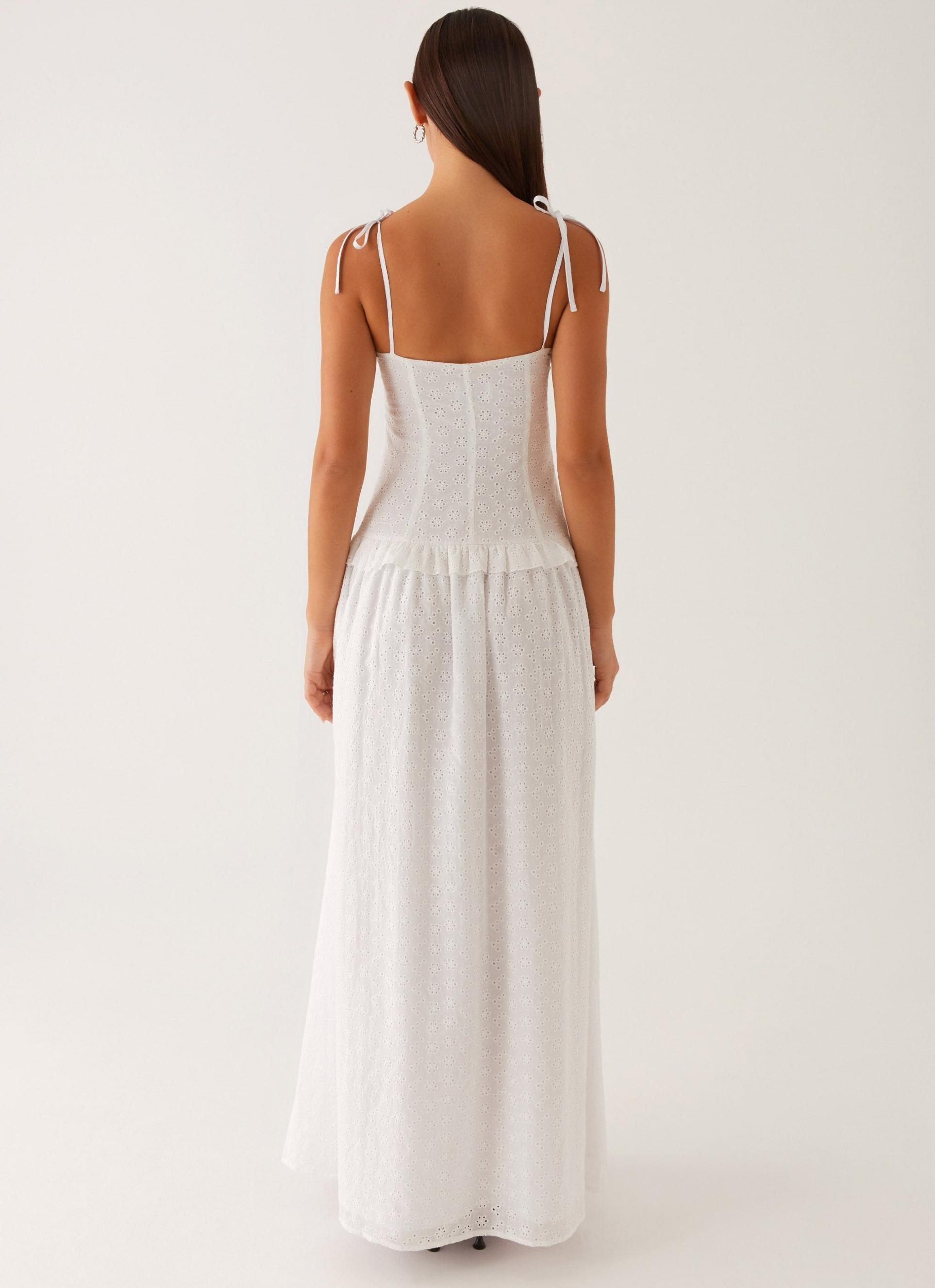 Reveria Twist Maxi Dress - Ivory Product Image