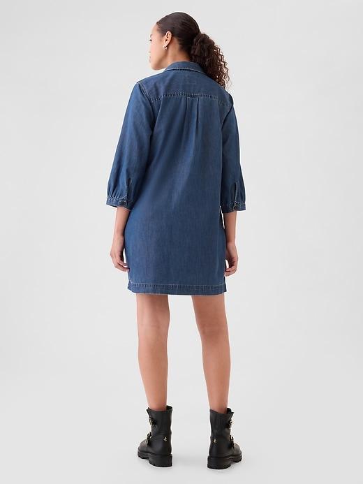 Denim Utility Mini Shirtdress Product Image