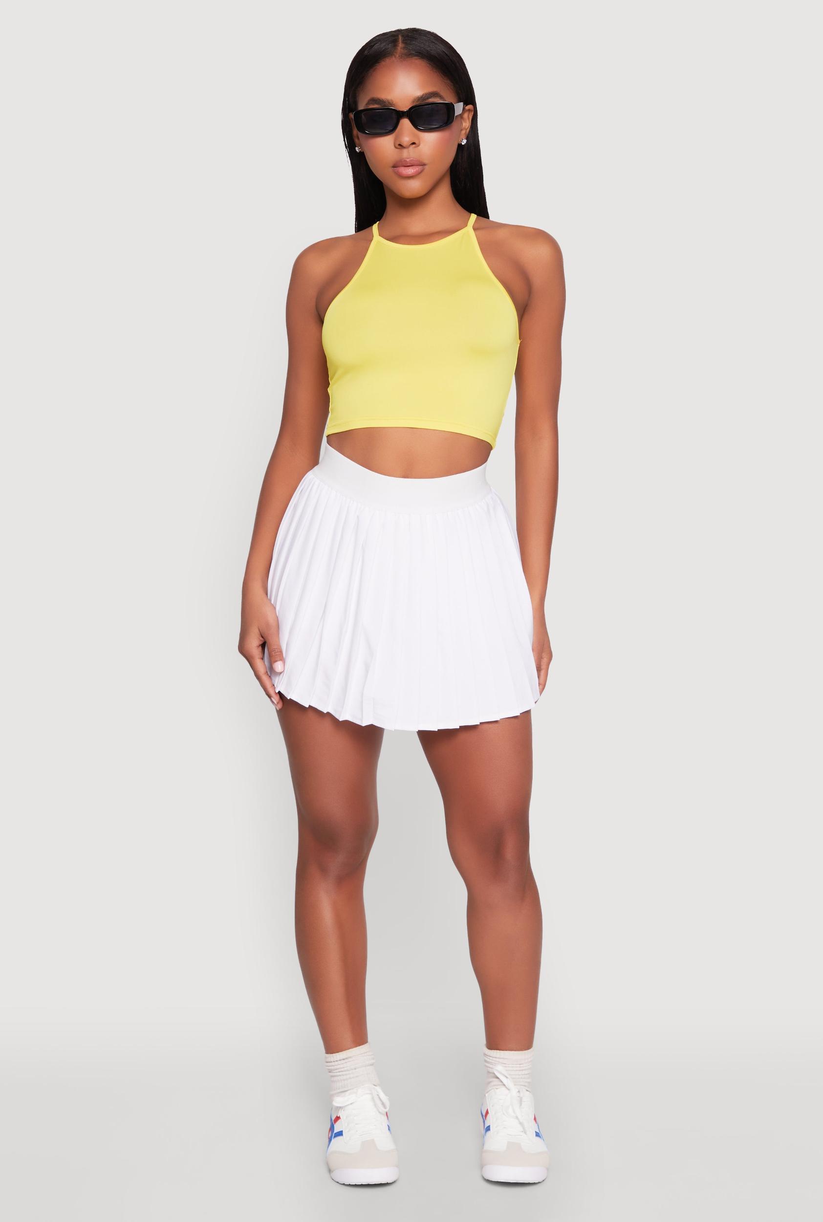 Daisy High Neck Cropped Tank Top Female Product Image