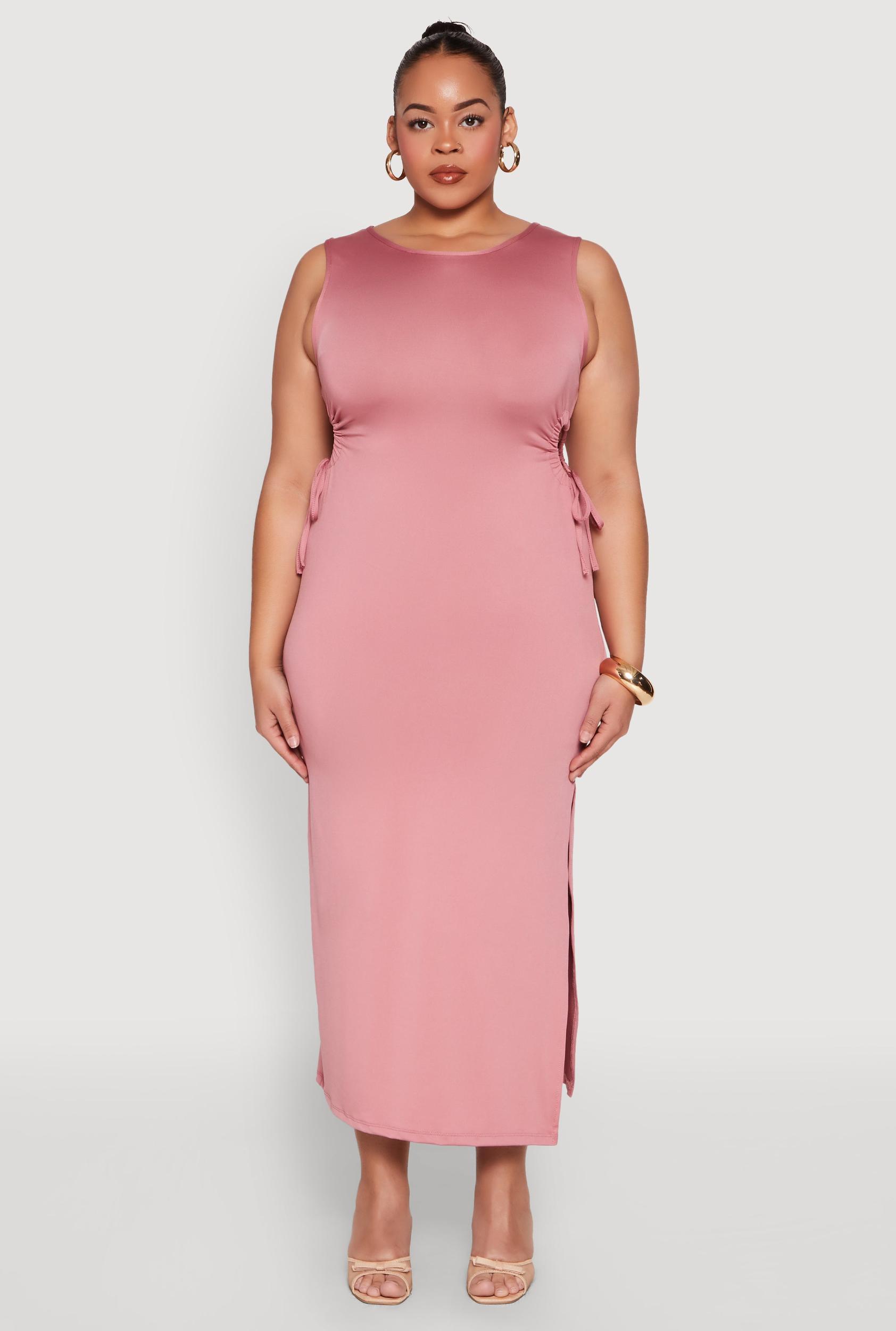 Womens Plus Size Side Cut Out Maxi Dress Product Image