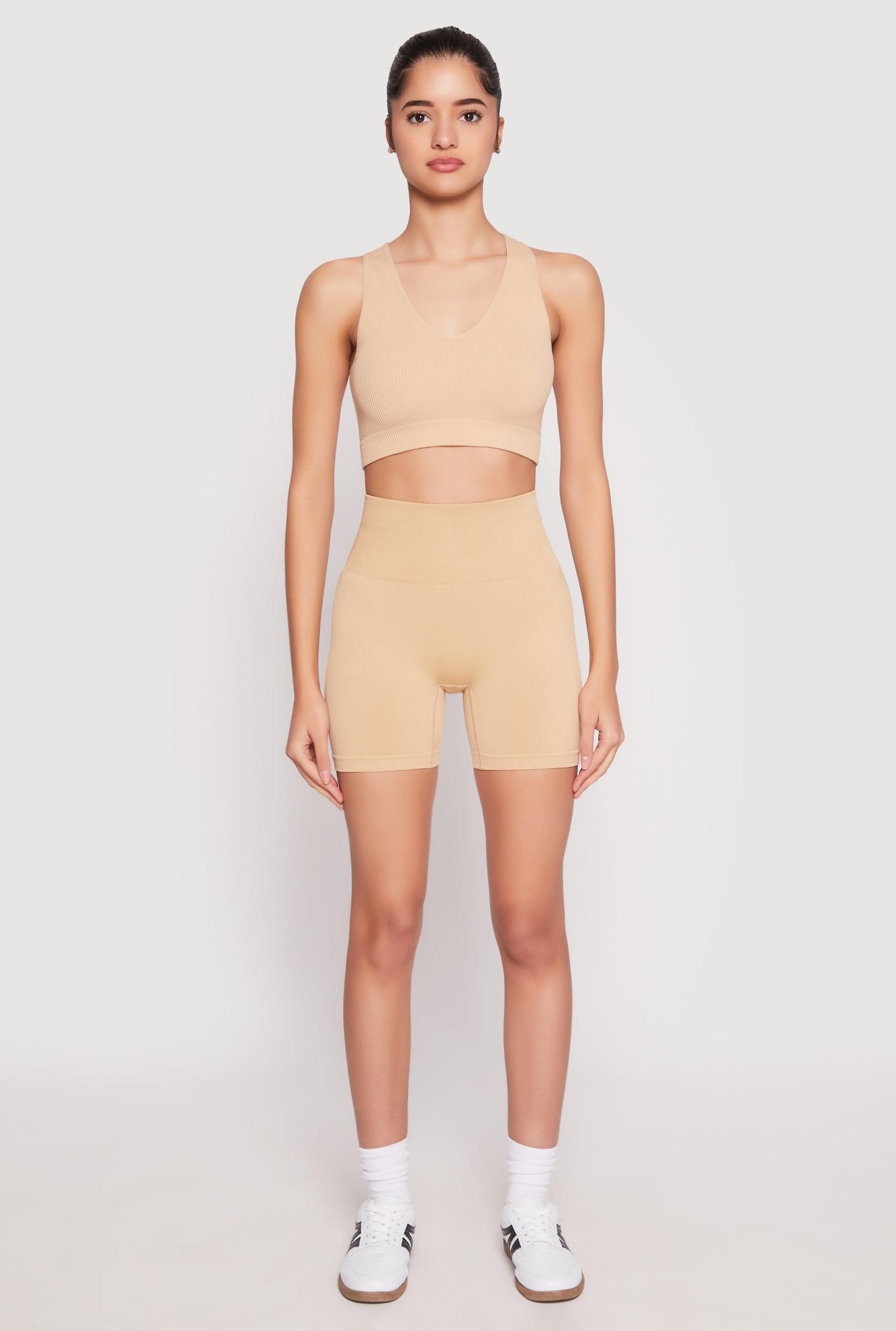 Womens Seamless High Waisted Biker Shorts Product Image