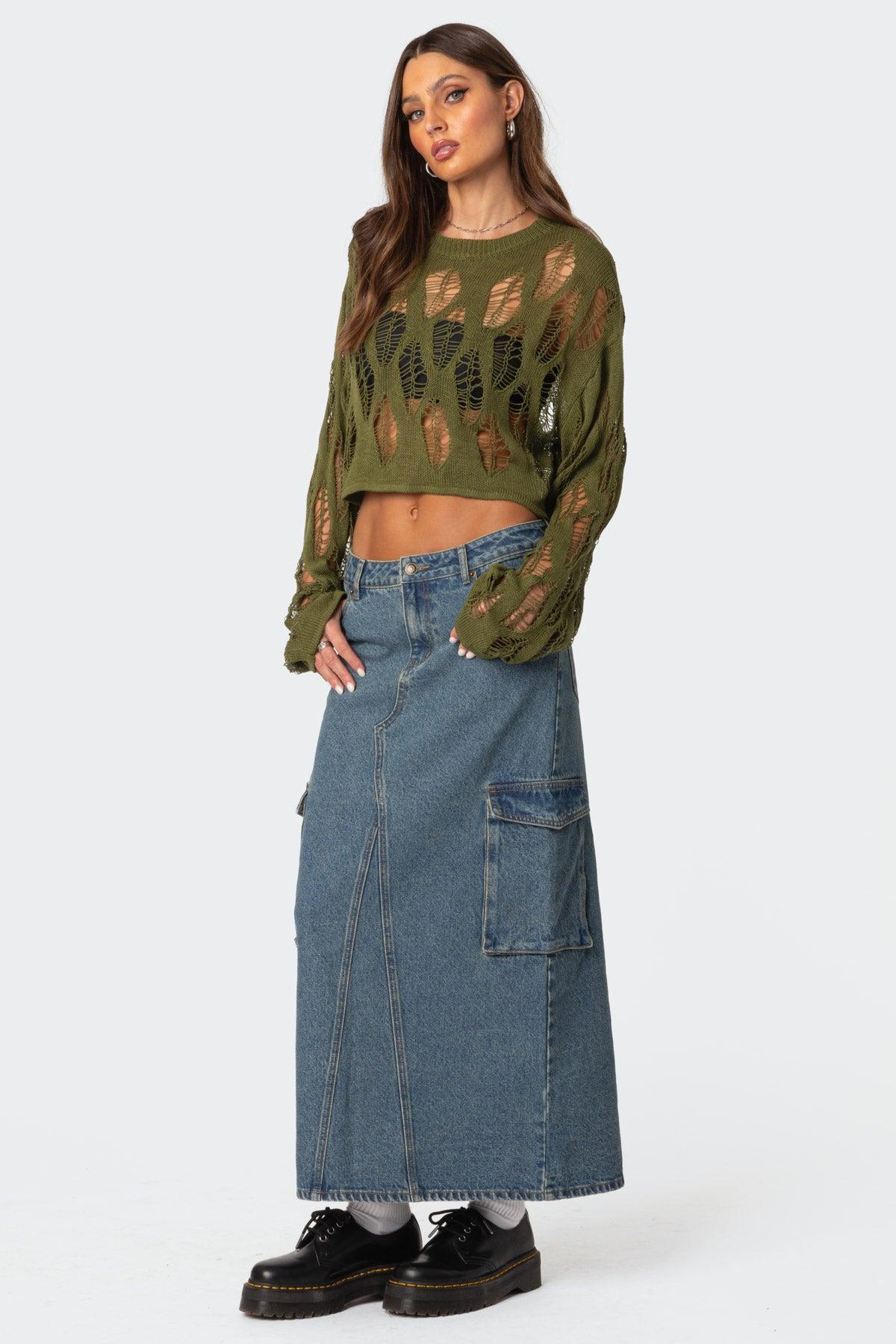 Clover Distressed Sweater Product Image