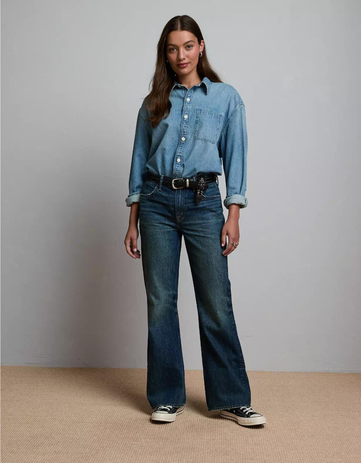 AE77 Premium Vintage Flare Jean Product Image