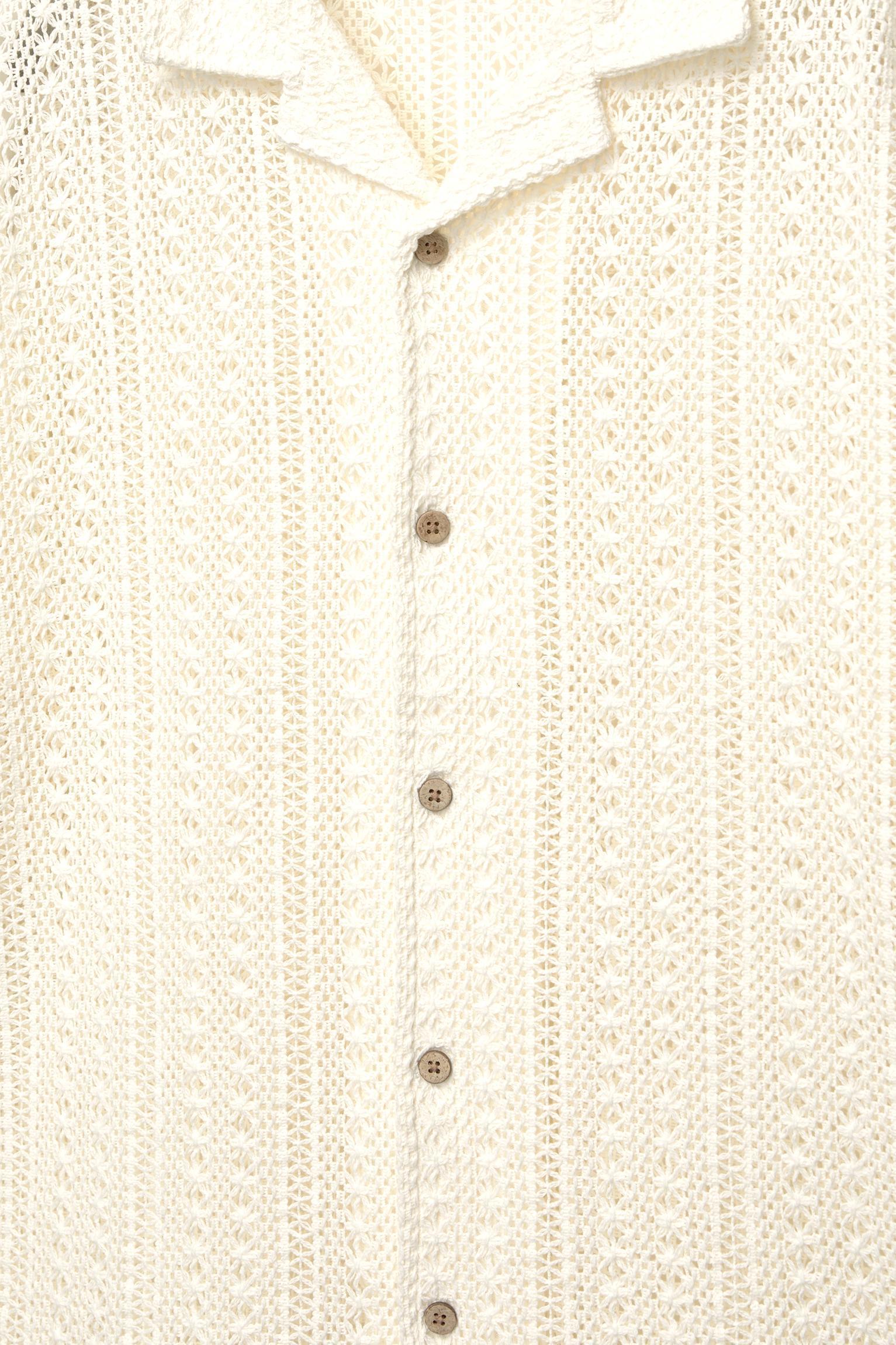 Short sleeve crochet shirt Product Image