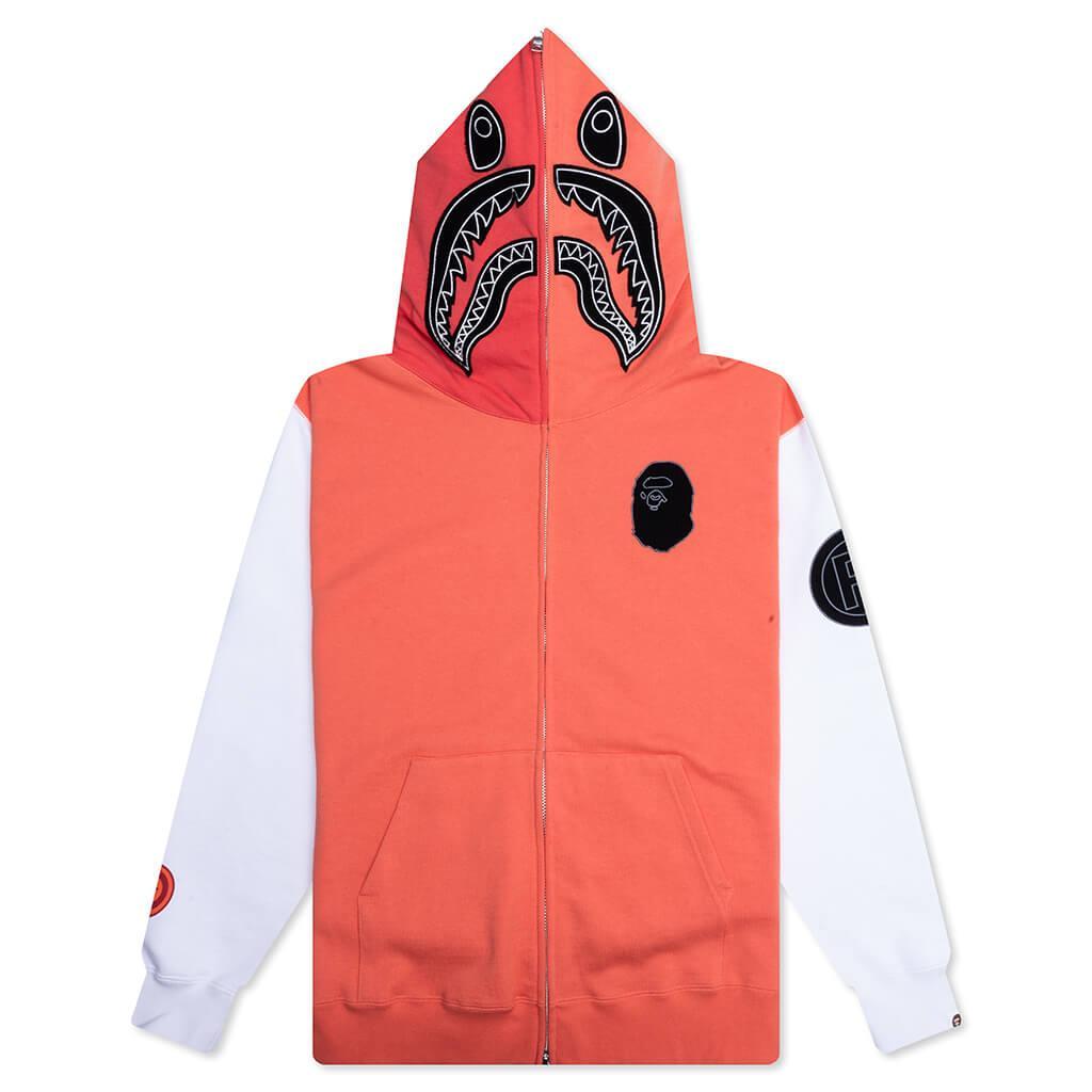 Shark Full Zip Hoodie Korea - Orange Male Product Image