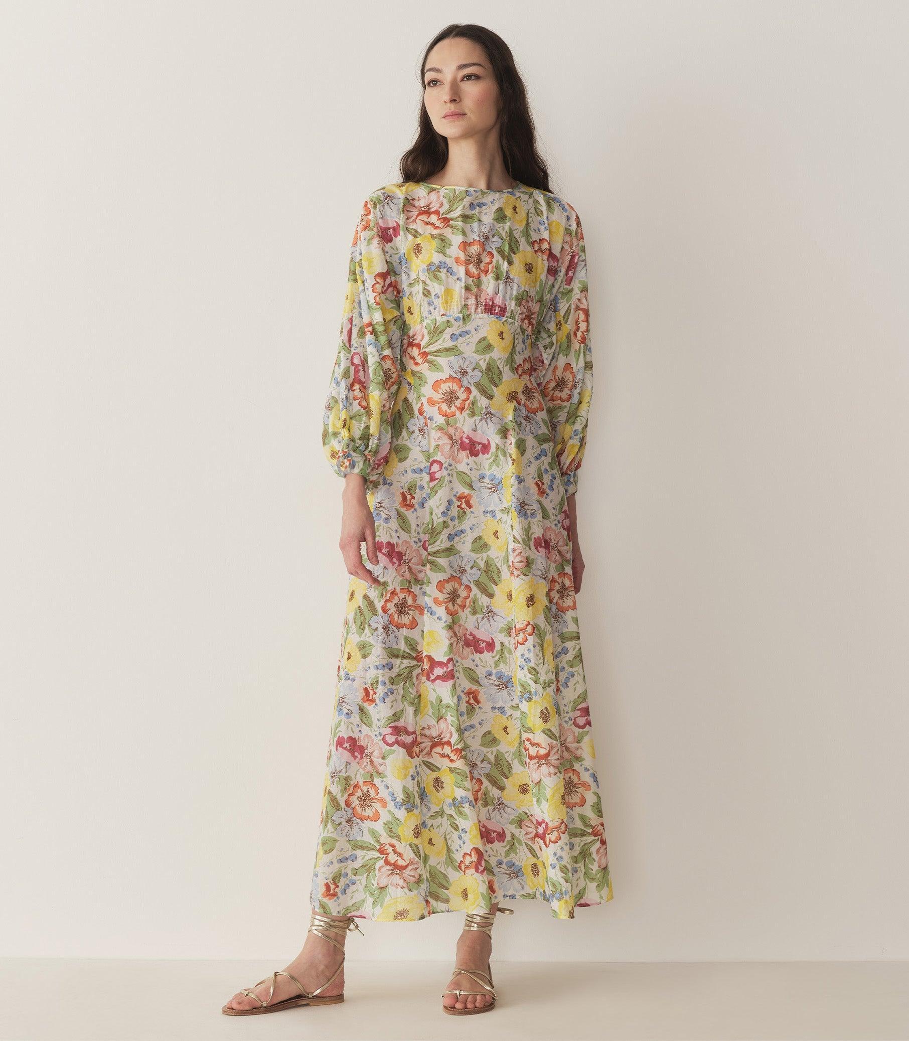 OLIANA DRESS -- BLANC ANEMONE BLOOM Product Image