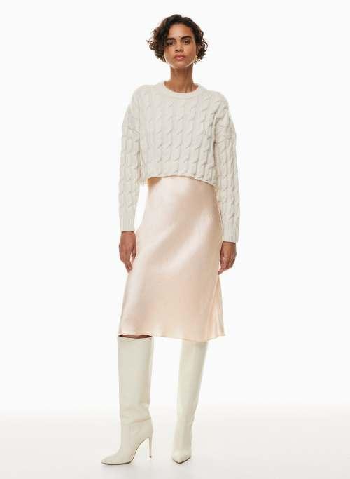 slip satin midi skirt Product Image