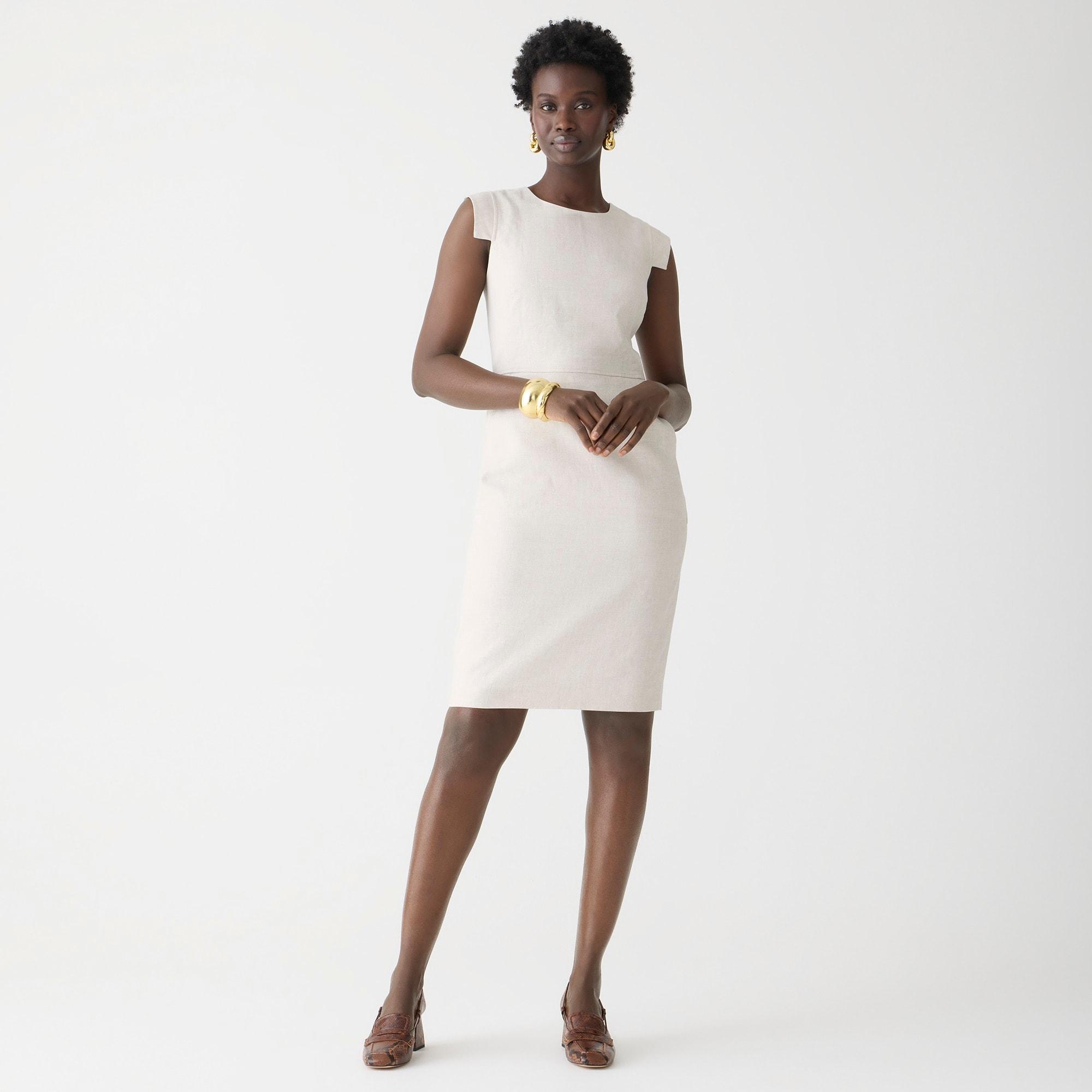 Resume dress in stretch linen blend Product Image