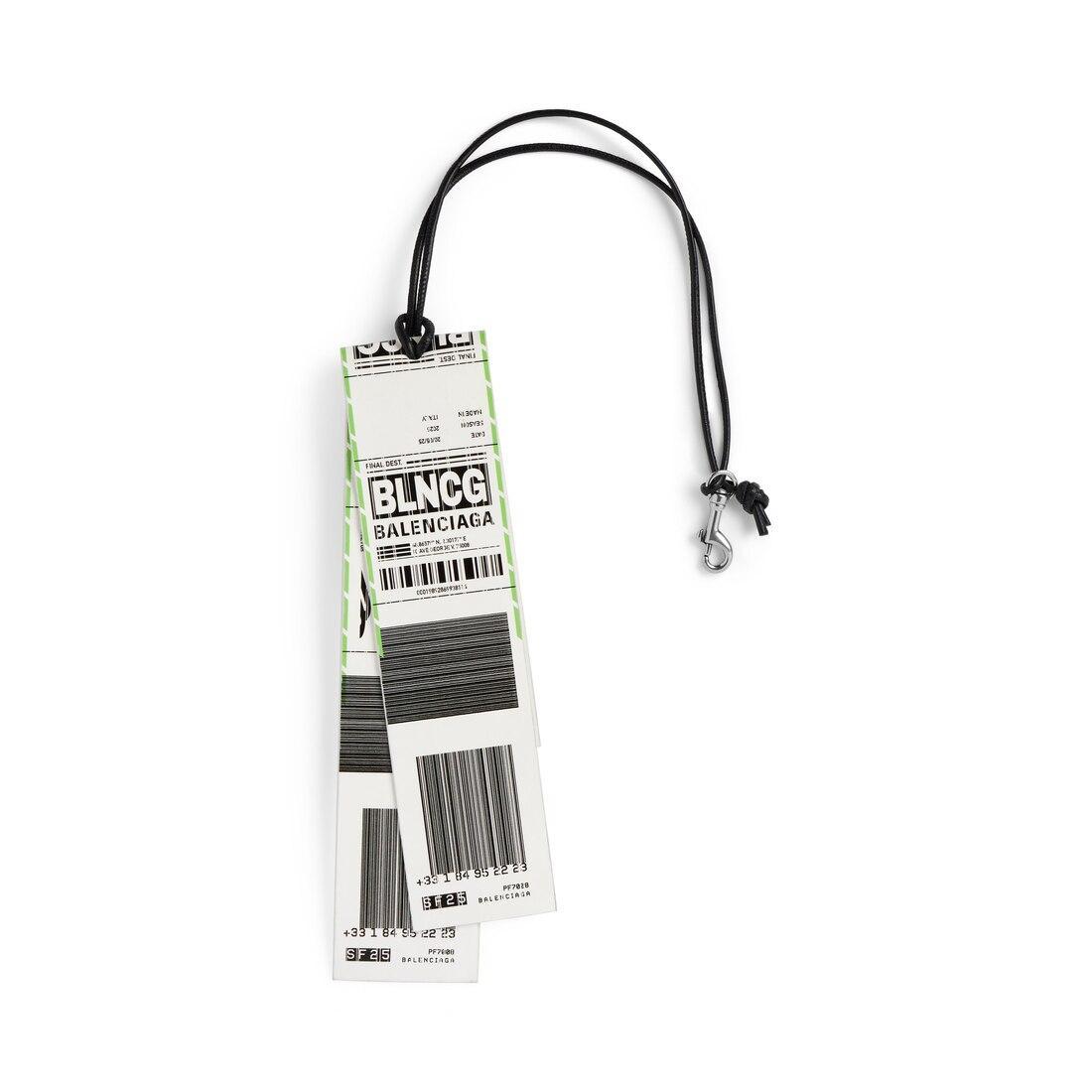 Charm/keychain Baggage Sticker  in White/black/green Product Image