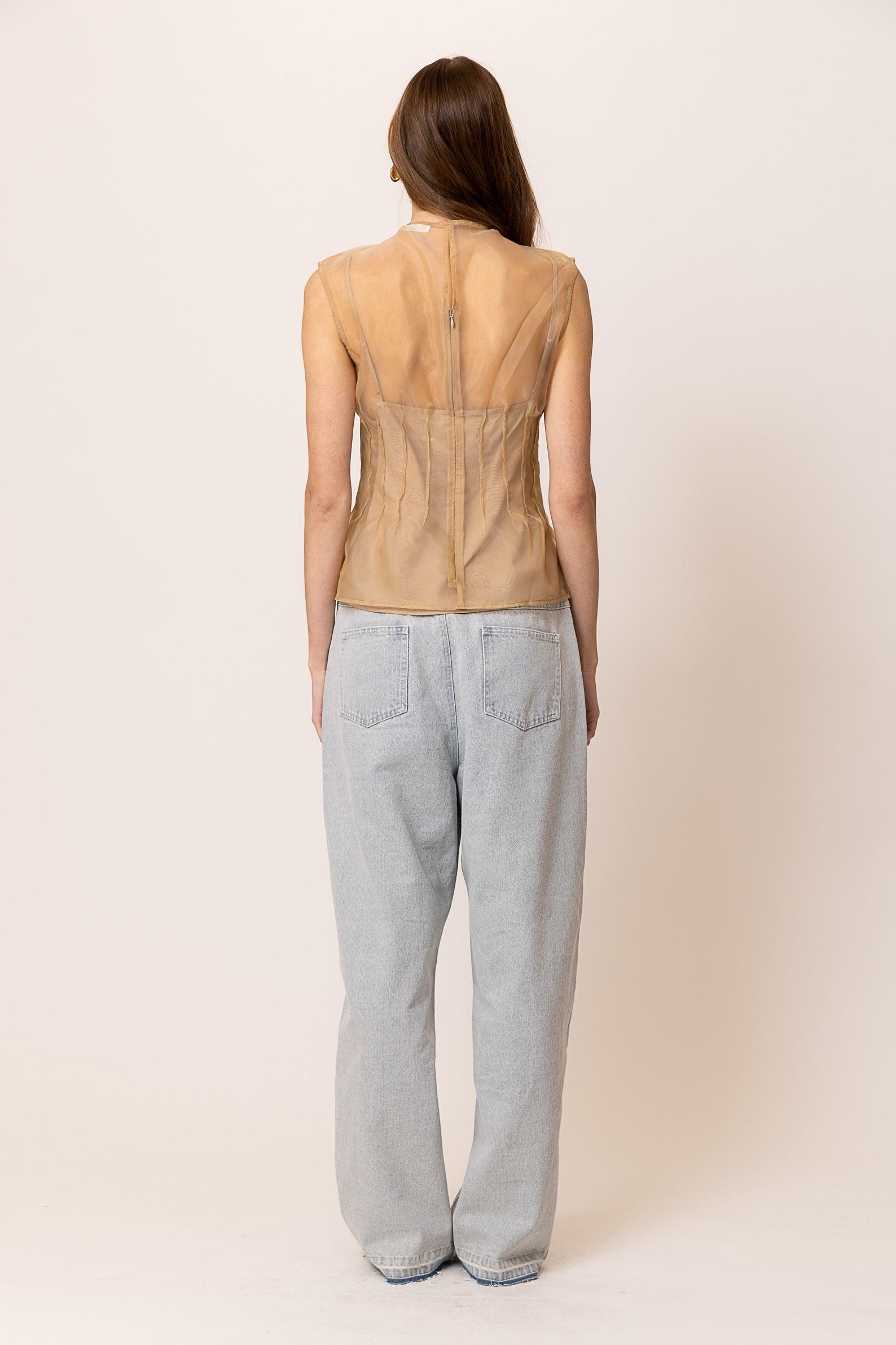 Line & Dot | Elfreda Top | Nude Product Image