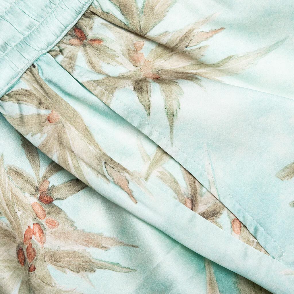 Hemp Leaves Silk Shorts - Hemp Print Male Product Image