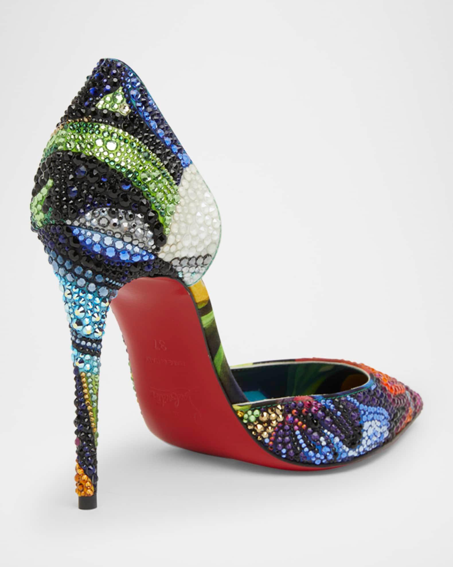 Iriza Strass Half-d'Orsay Red Sole Pumps Product Image
