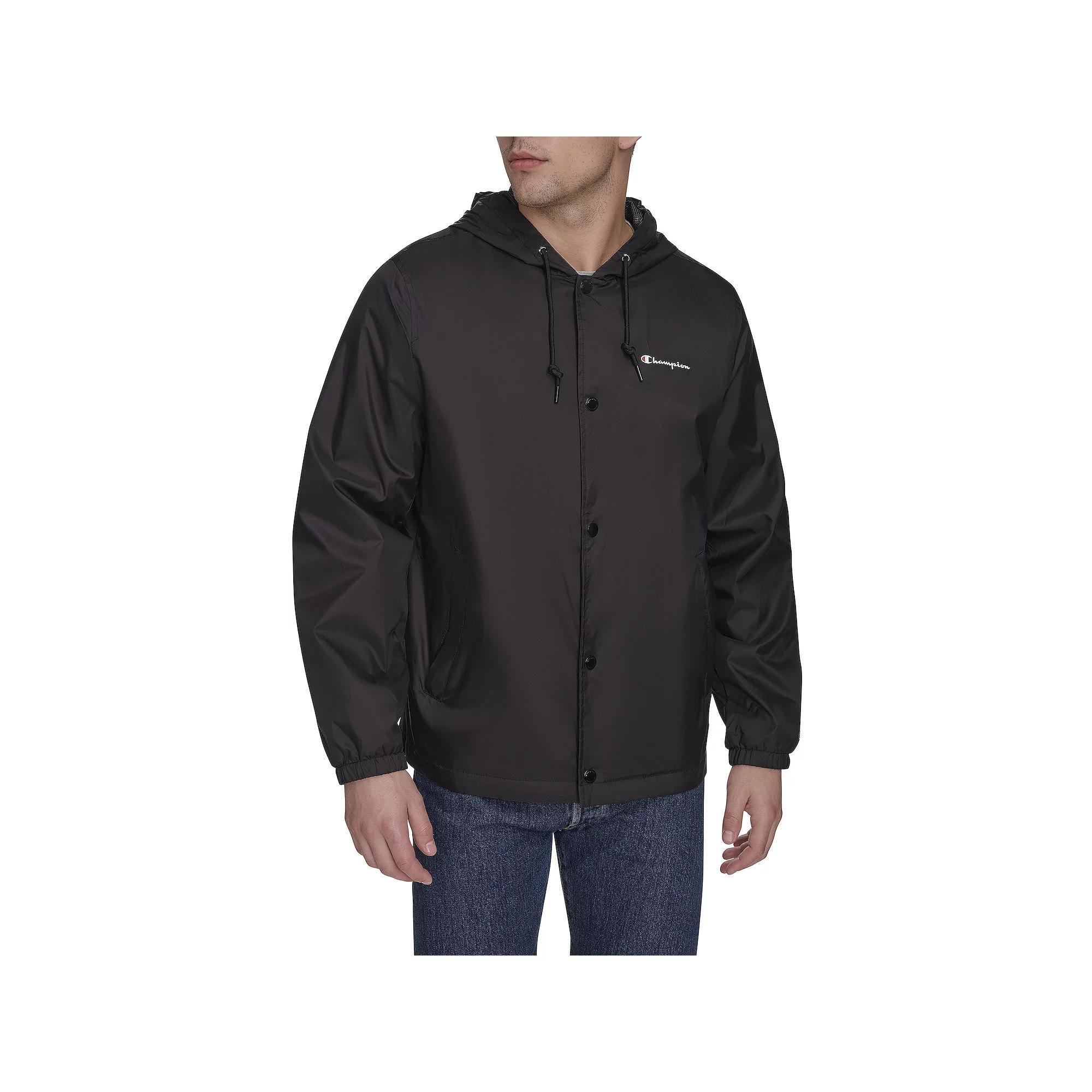 Men's Champion® Rain Coach Jacket, Size: XL, Black Product Image