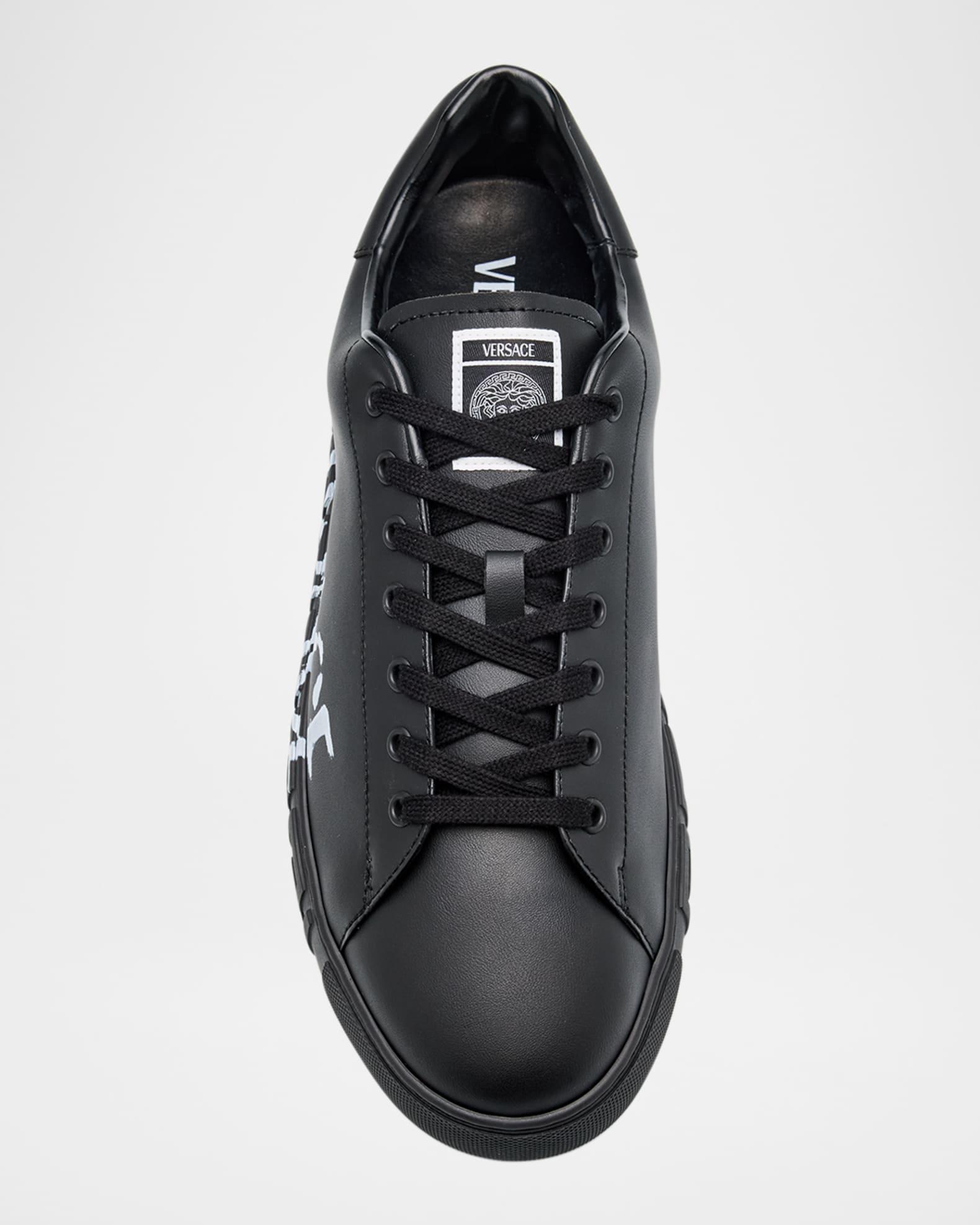 Men's Distressed Logo Greca Sneakers Product Image