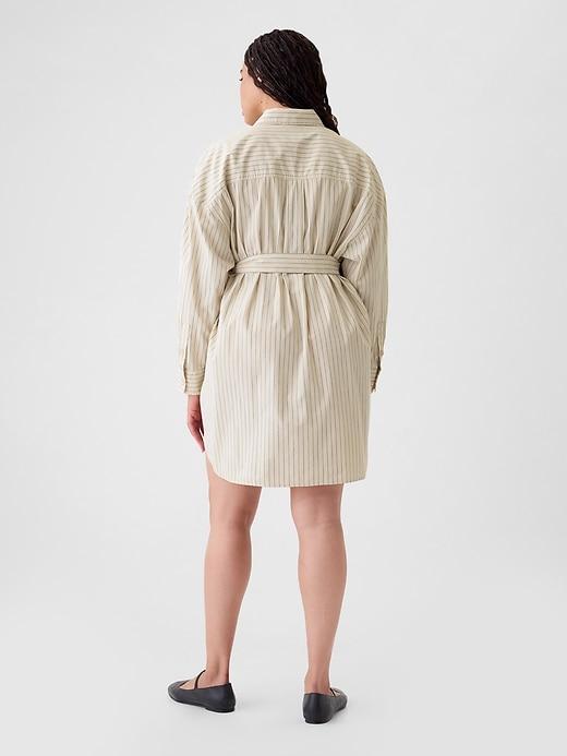 Organic Cotton Striped Mini Shirtdress Product Image