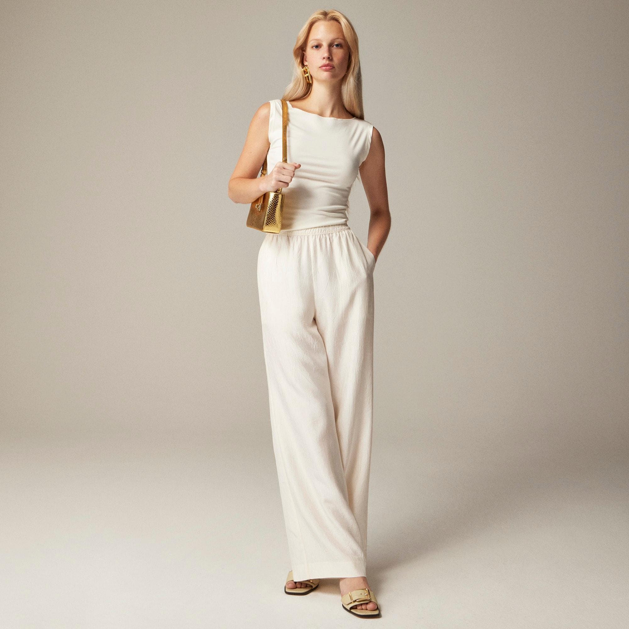 Stratus pant in textured satin Product Image