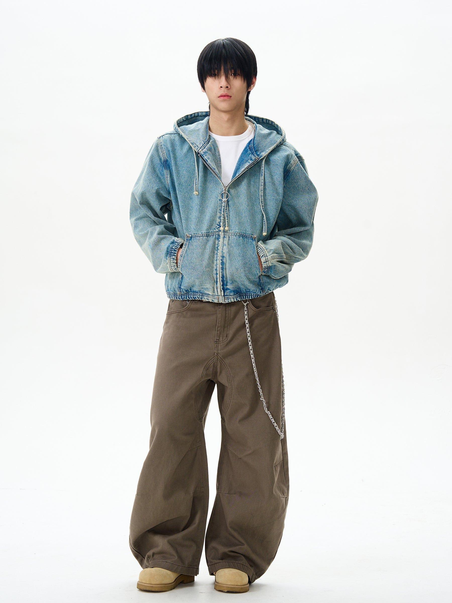 RT No. 12416 DENIM ZIP UP HOODED JK Product Image