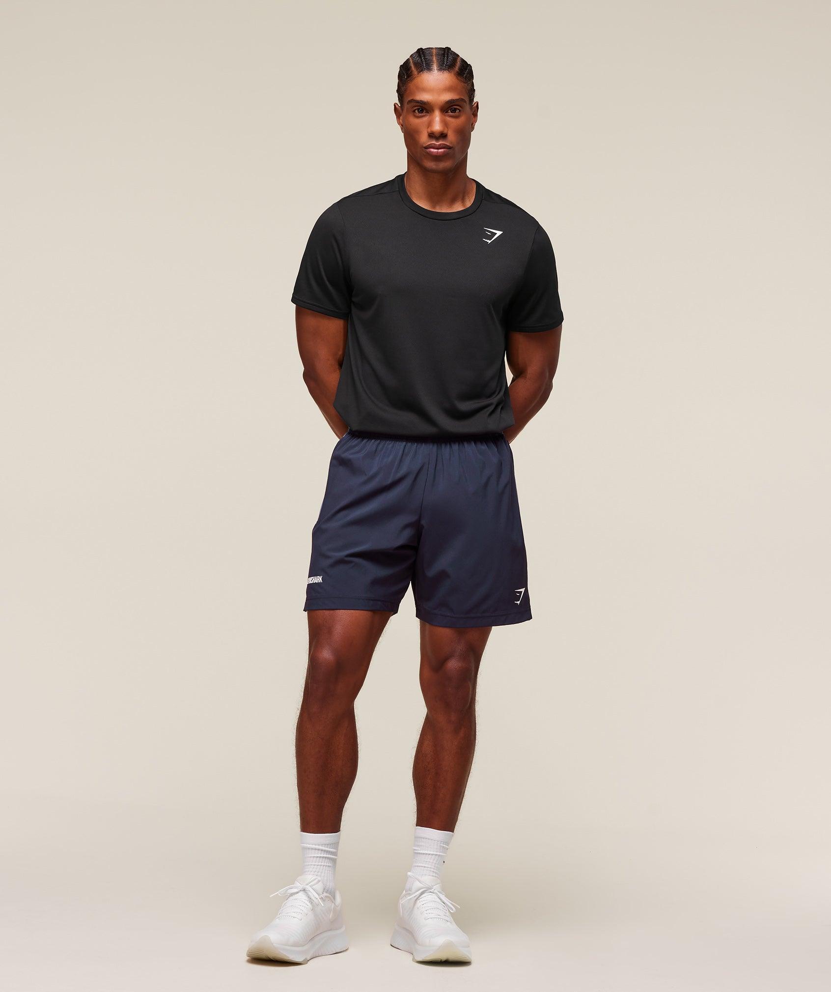 Gymshark Sport Panel 7" Shorts - Heavy Blue/Iron Blue Male Product Image