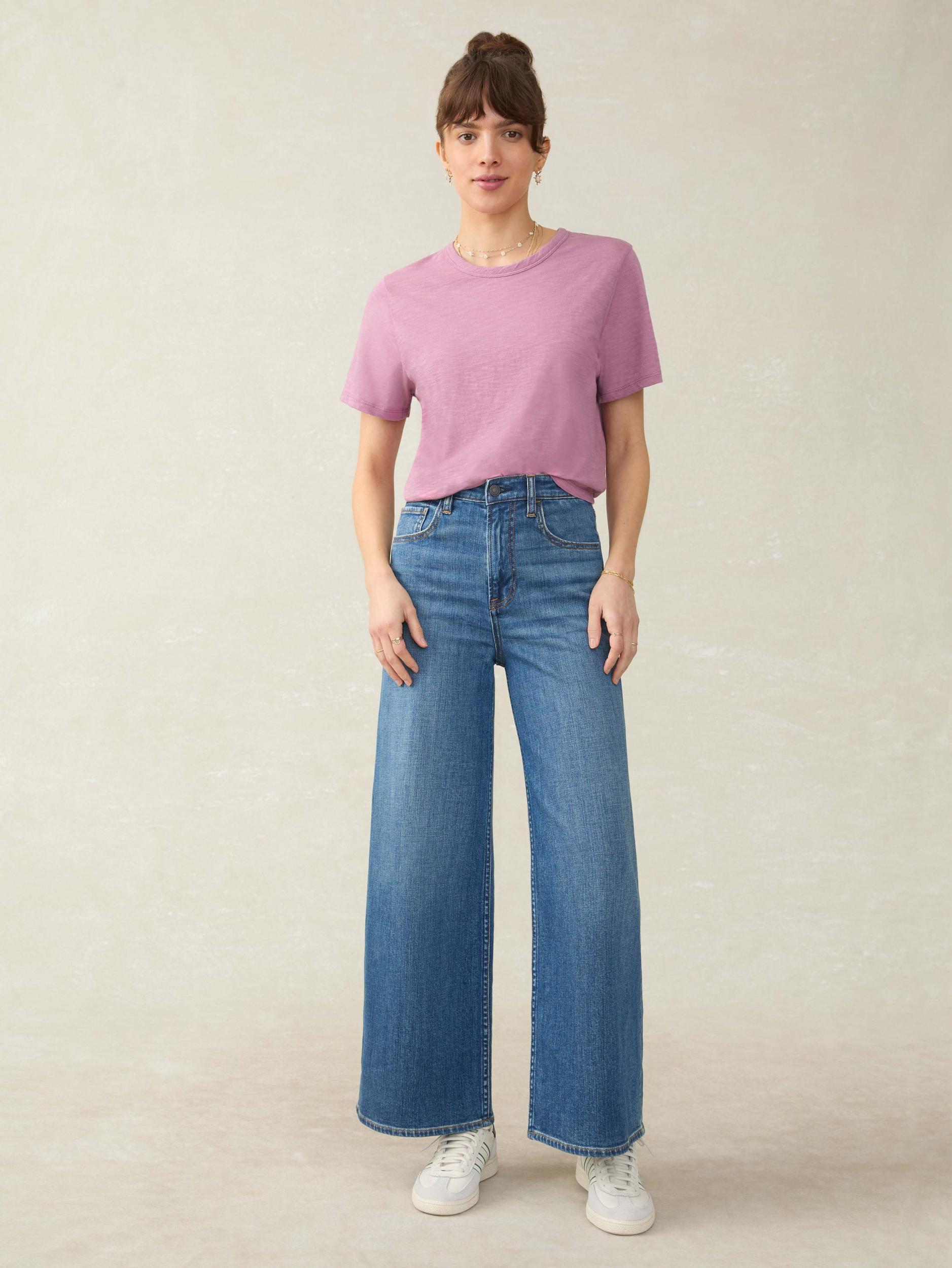 Sunwashed Regenerative Essential Tee - Weathered Orchid Female Product Image